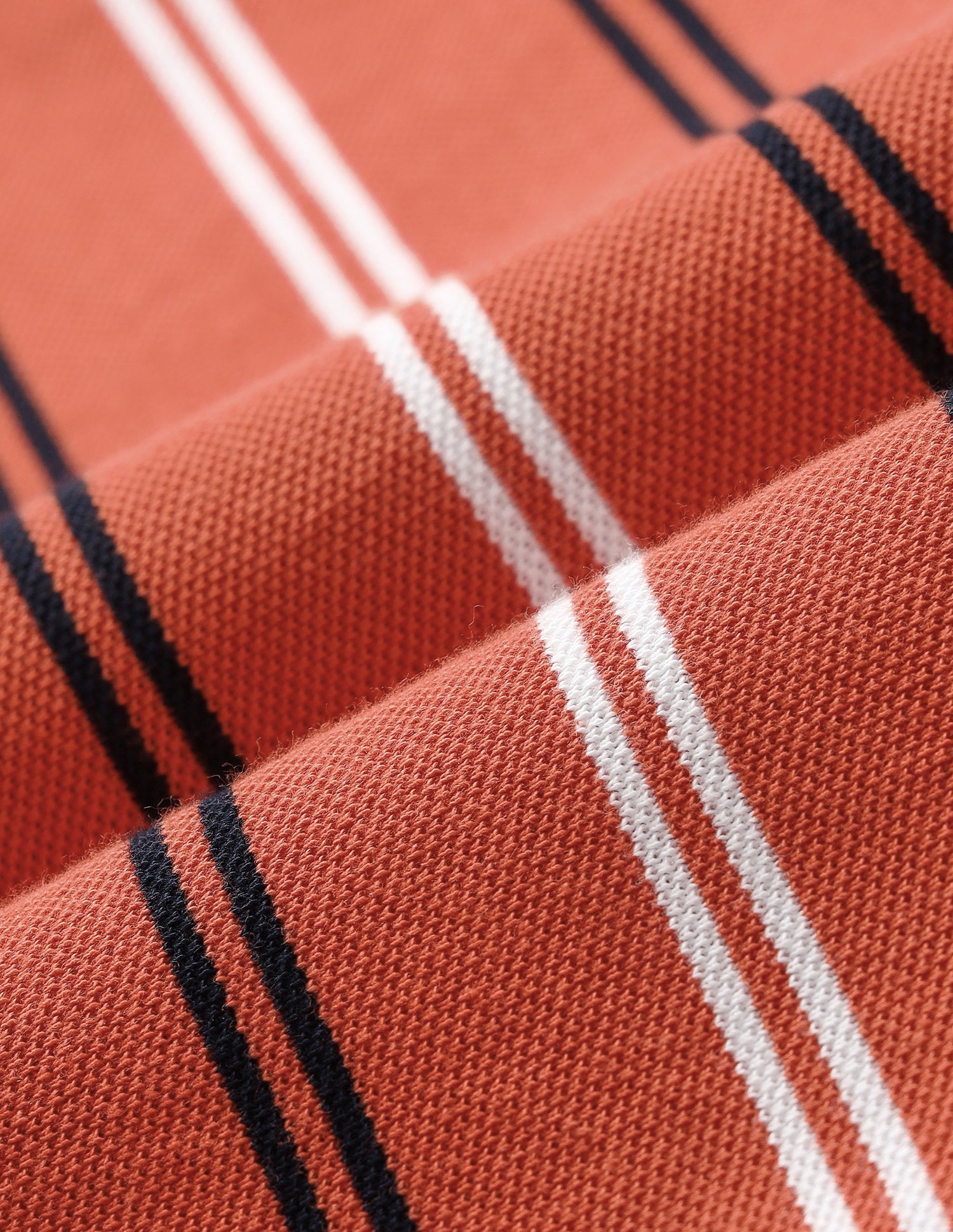 Vertical Striped Slim Fit Polo Shirt Rust - U.S. Polo Assn. India | Large