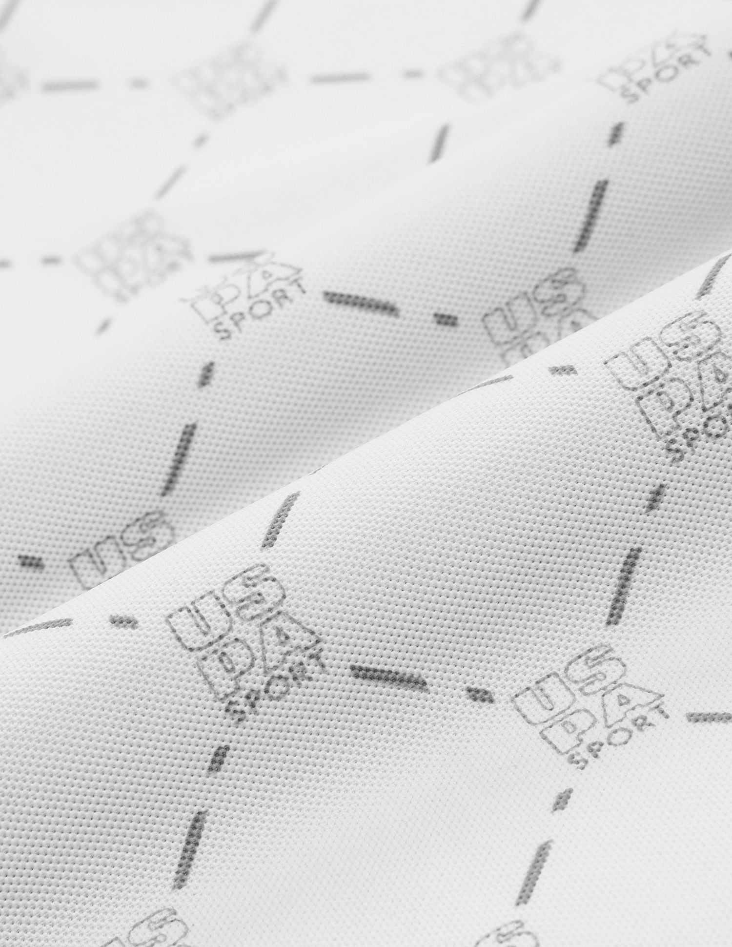 Slim Fit Printed Polo Shirt White - U.S. Polo Assn. India | Large