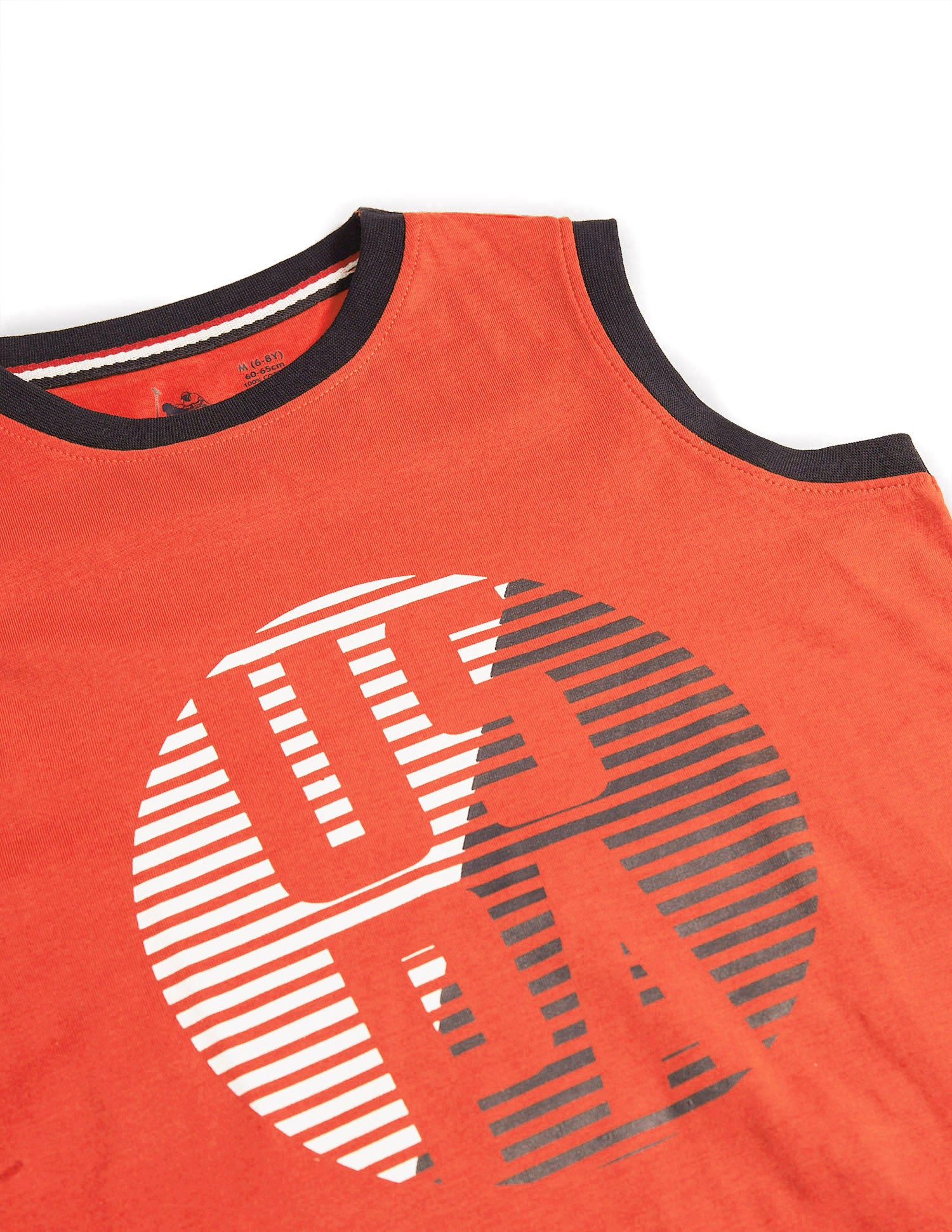 Brand Print Cotton IKEB Lounge T-Shirt - Pack Of 1 Orange - U.S. POLO ASSN. | Large