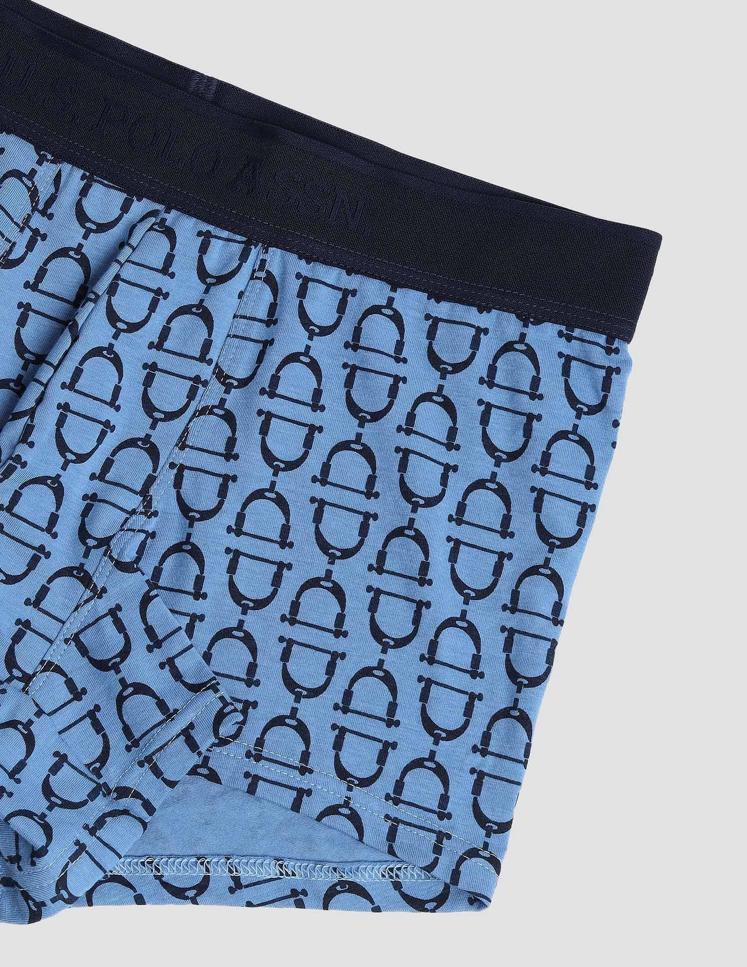 Anti Microbial Printed PT005 Trunks - Pack of 1 Blue - U.S. POLO ASSN. | Large