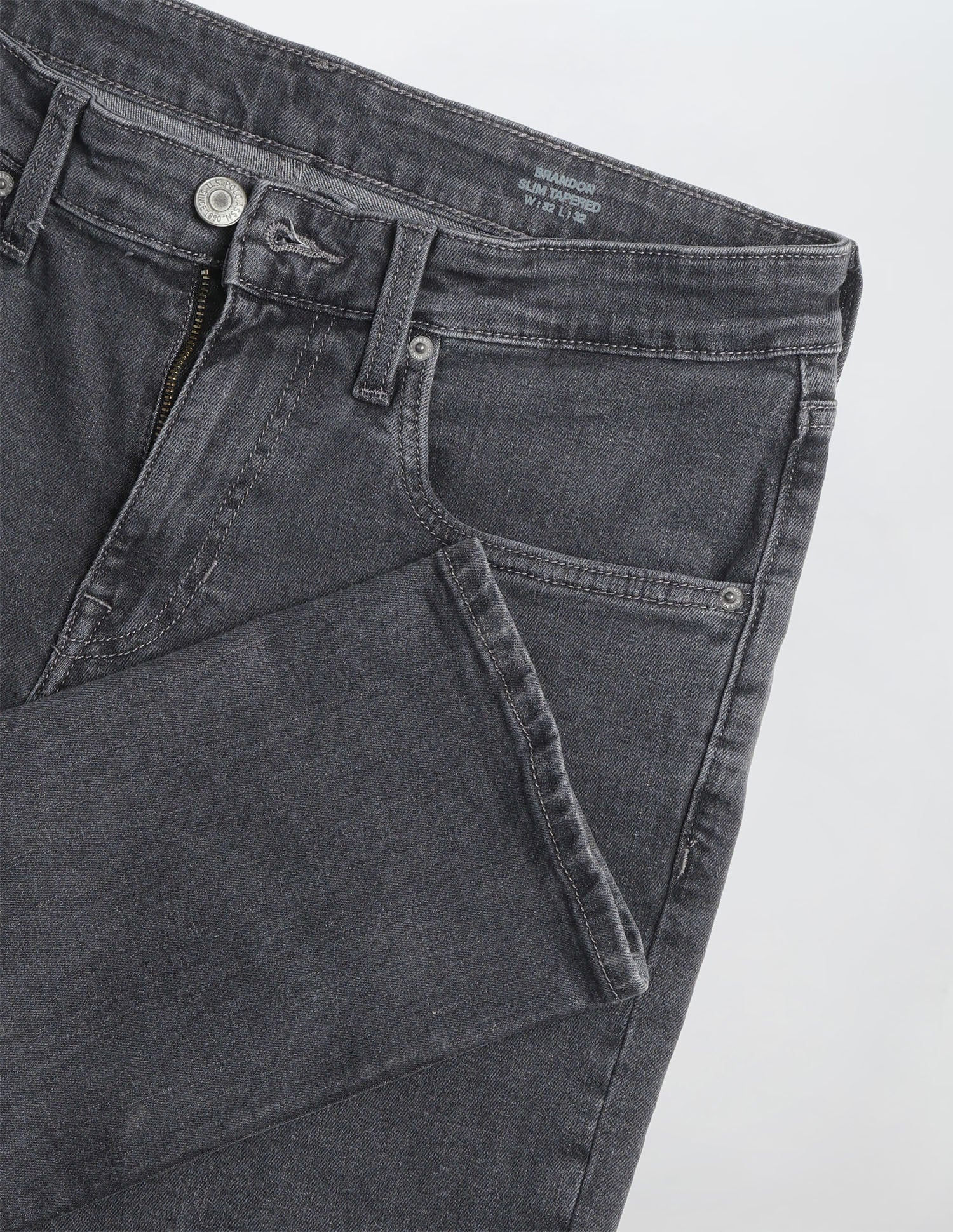 Brandon Slim-Tapered Fit Grey Jeans Grey - U.S. Polo Assn. India | Large