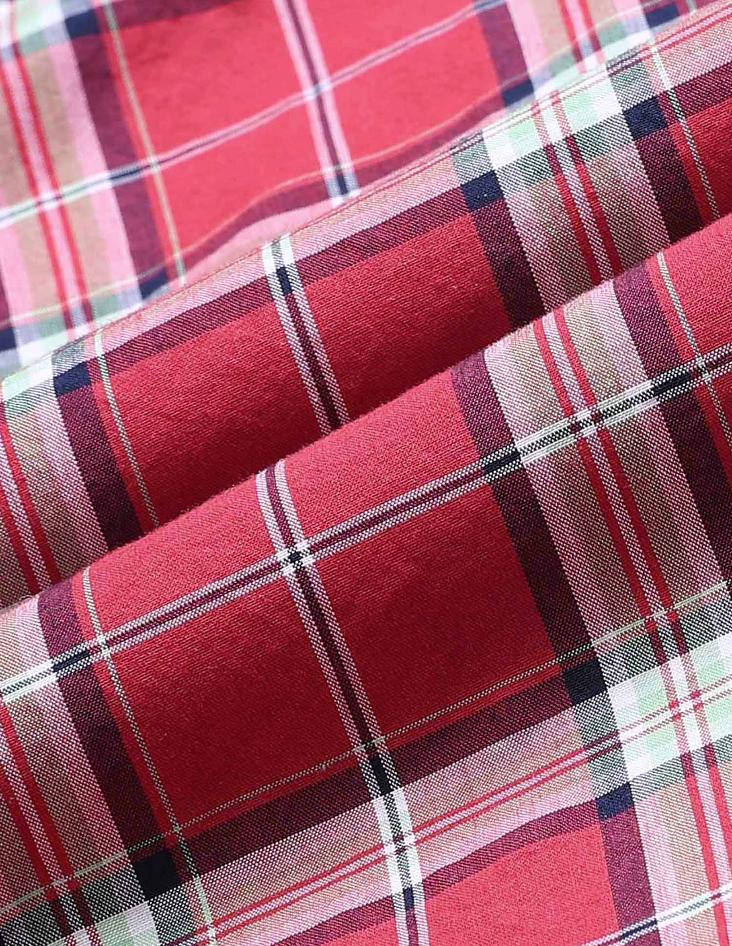 Boys Plaid Checked Regular Fit Shirt Red - U.S. POLO ASSN. | Large