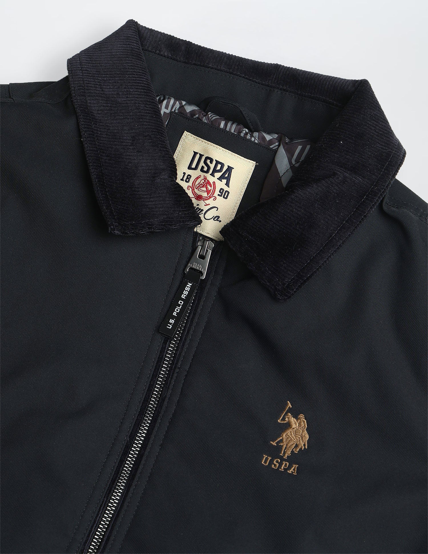 Solid Regular Fit Casual Jacket Black - U.S. Polo Assn. India | Large