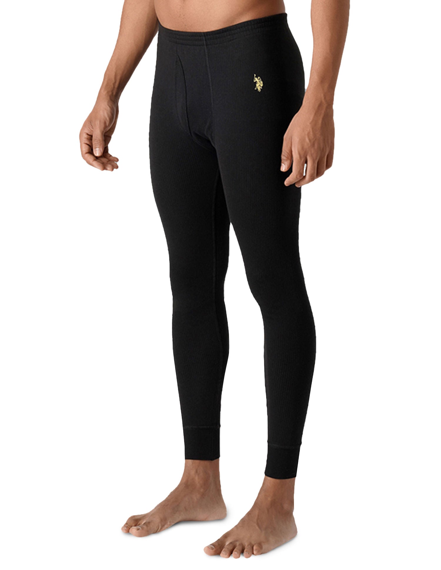 Mid Rise Tri Blend I753 Thermal Pants - Pack Of 1 Black - U.S. POLO ASSN. | Large