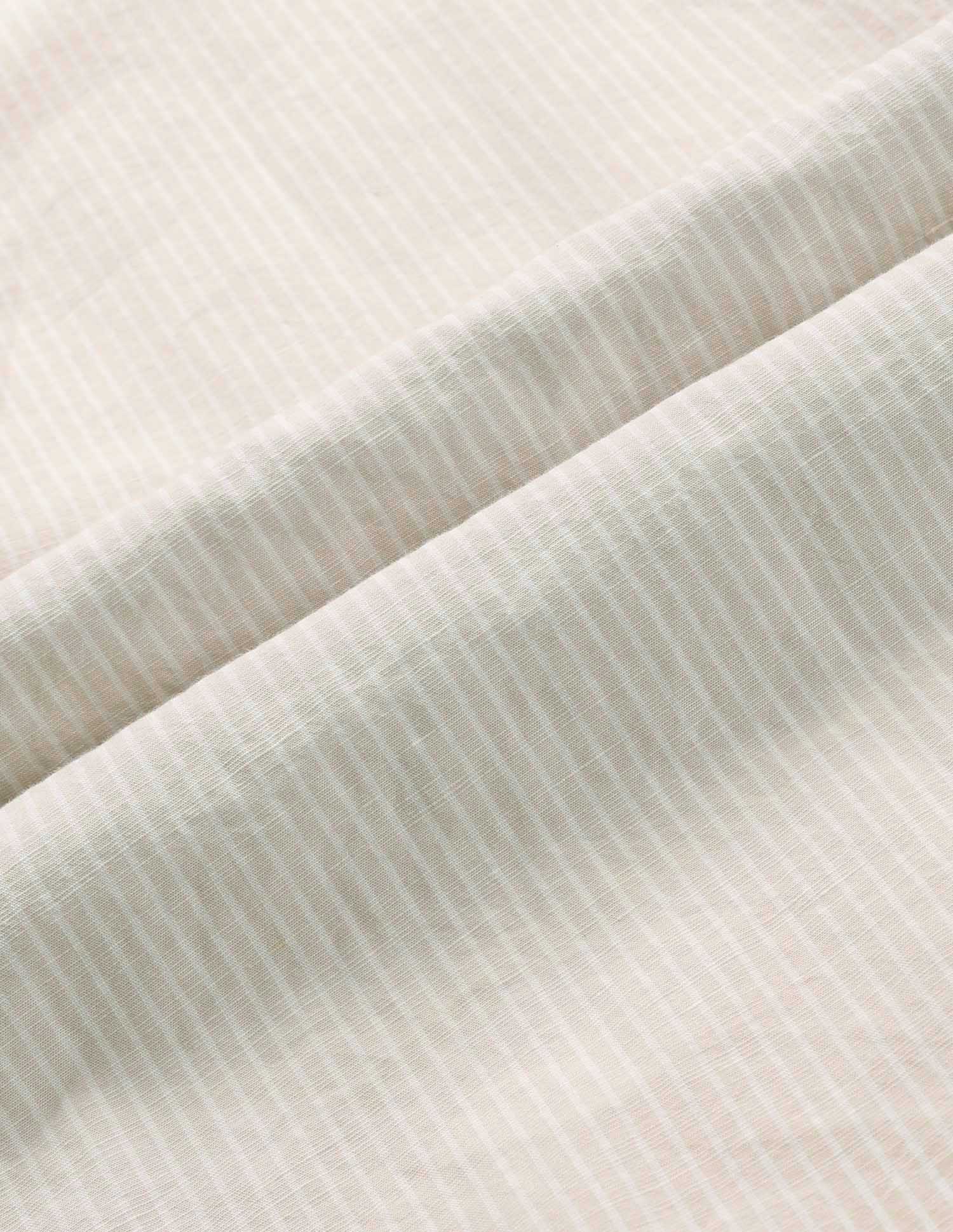 Vertical Striped Tailored Fit Shirt Beige - U.S. Polo Assn. India | Large