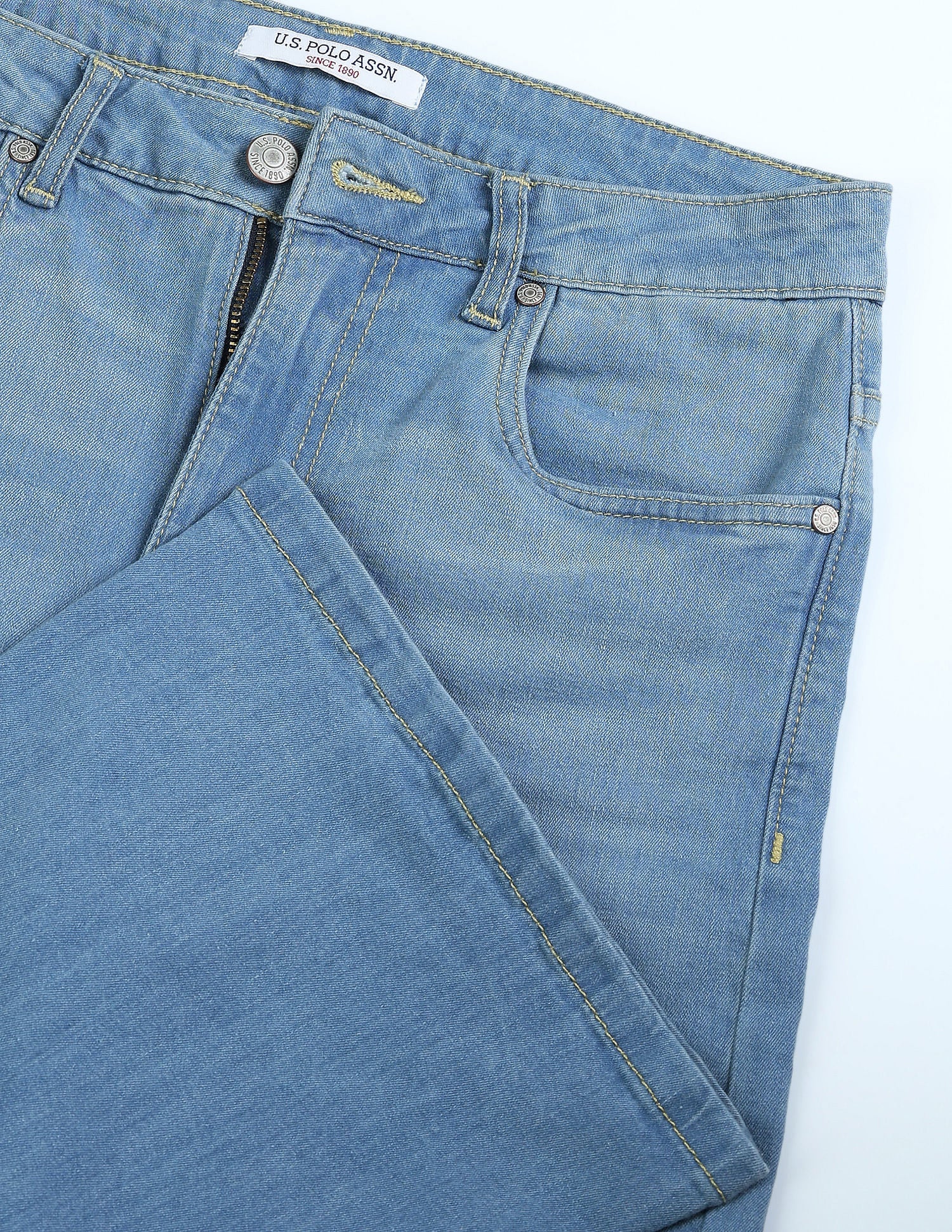 High Rise Flare Fit Jeans Light Blue - U.S. POLO ASSN. | Large