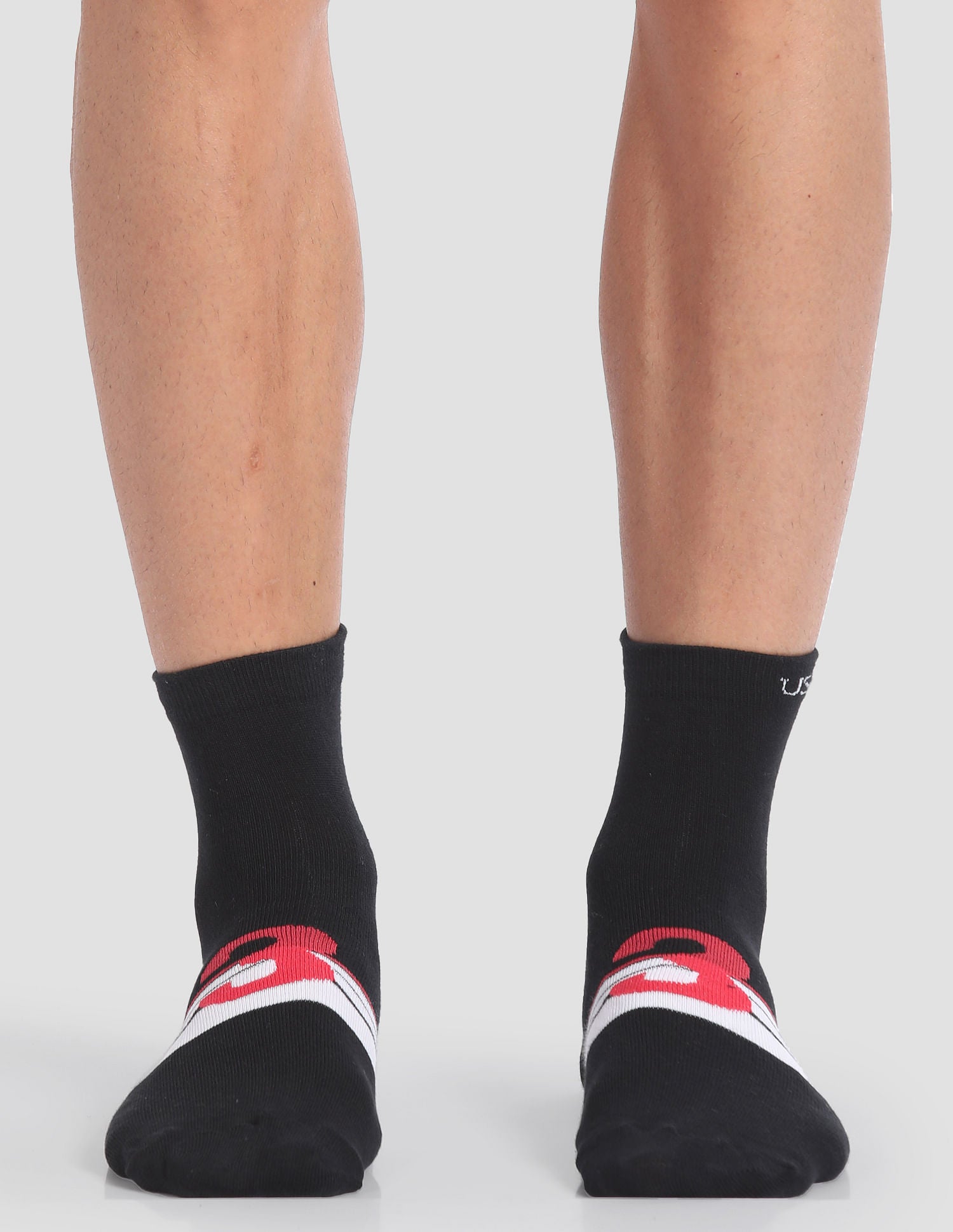 Ankle Length Stretch I646 Socks - Pack Of 3 Navy, Black and Grey - U.S. POLO ASSN. | Large