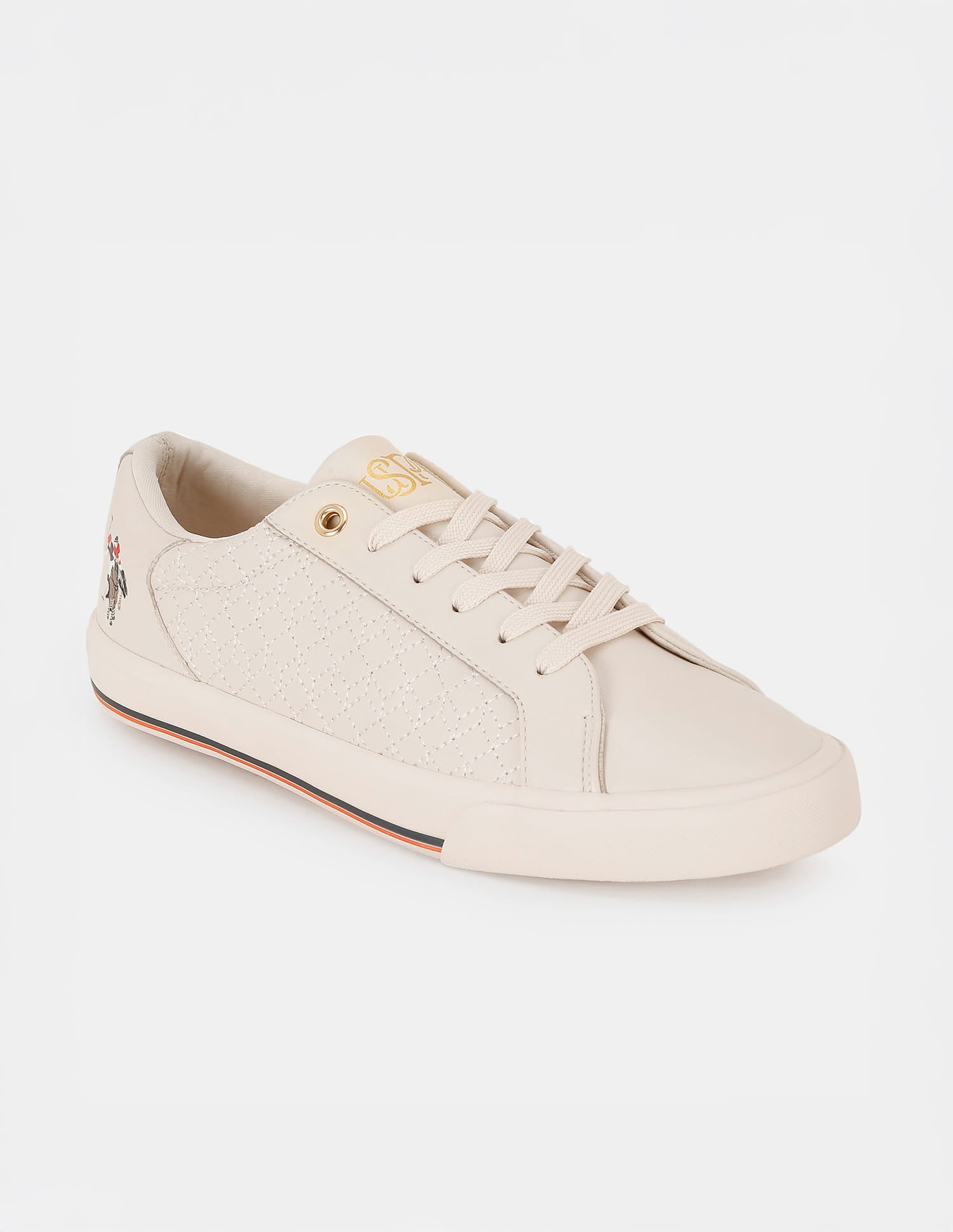 Heidi 2.0 Nude Quilting Detail Sneakers Shoes Nude - U.S. Polo Assn. India | Large
