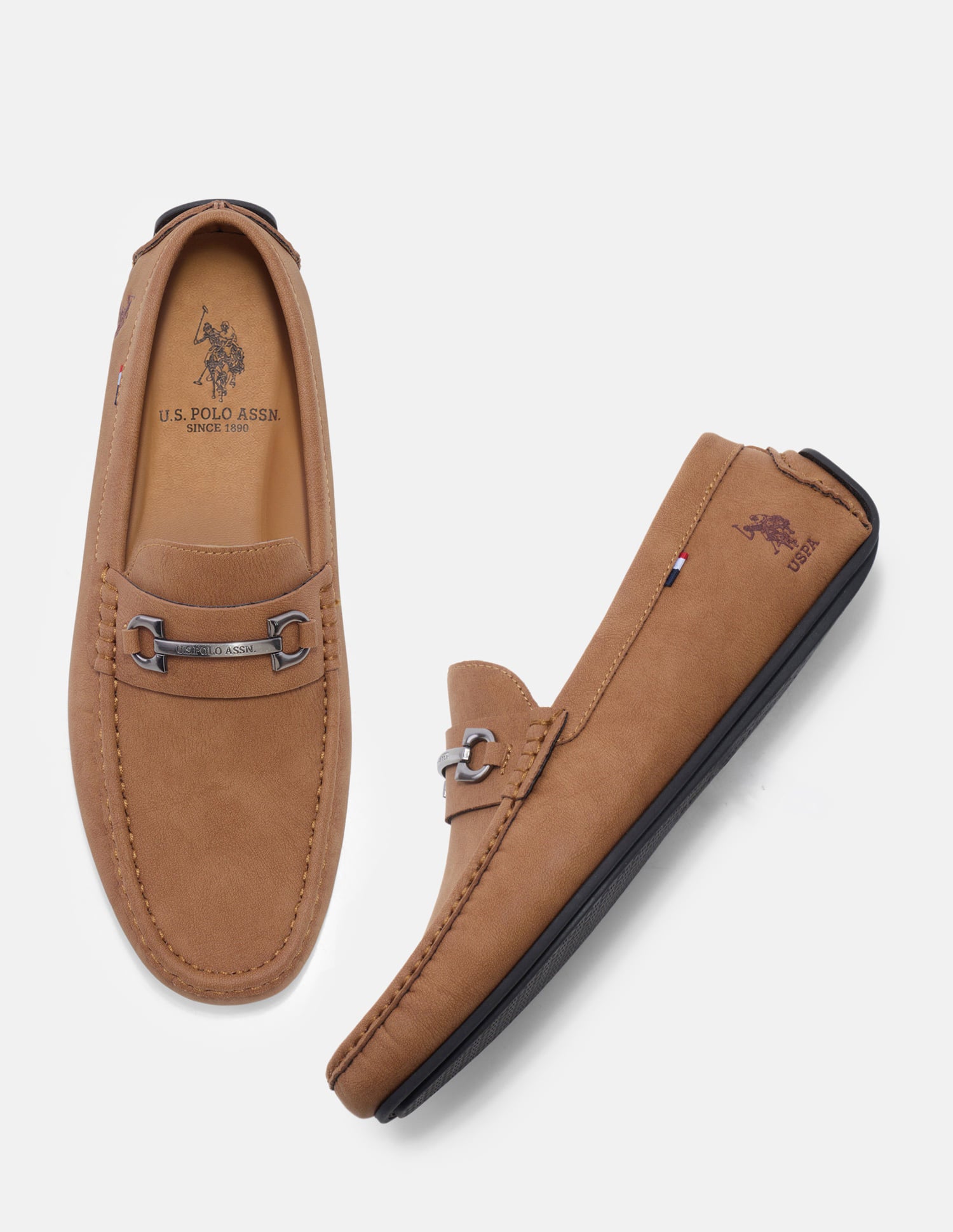 Aeris Slip-Ons Loafers Tan - U.S. Polo Assn. India | Large