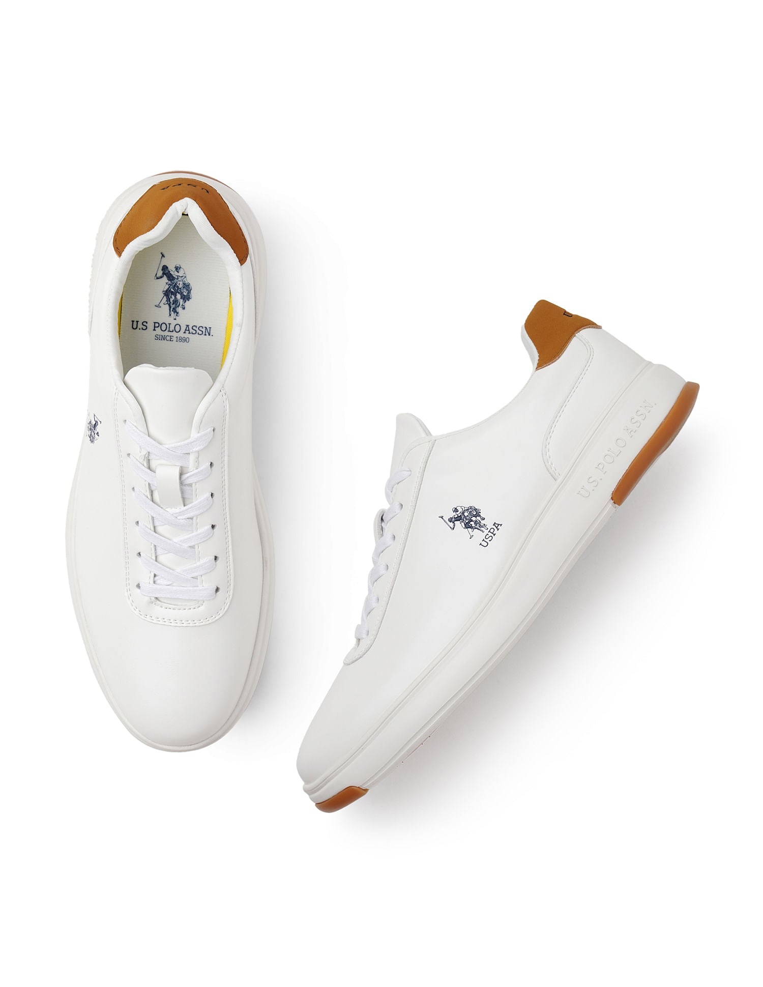 Men Zoro White All Day Sneakers White - U.S. Polo Assn. India | Large