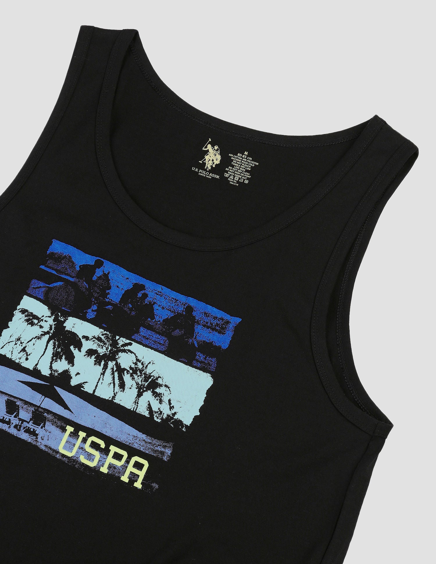 Graphic Print Cotton OEV02 Vest - Pack Of 1 Black - U.S. POLO ASSN. | Large