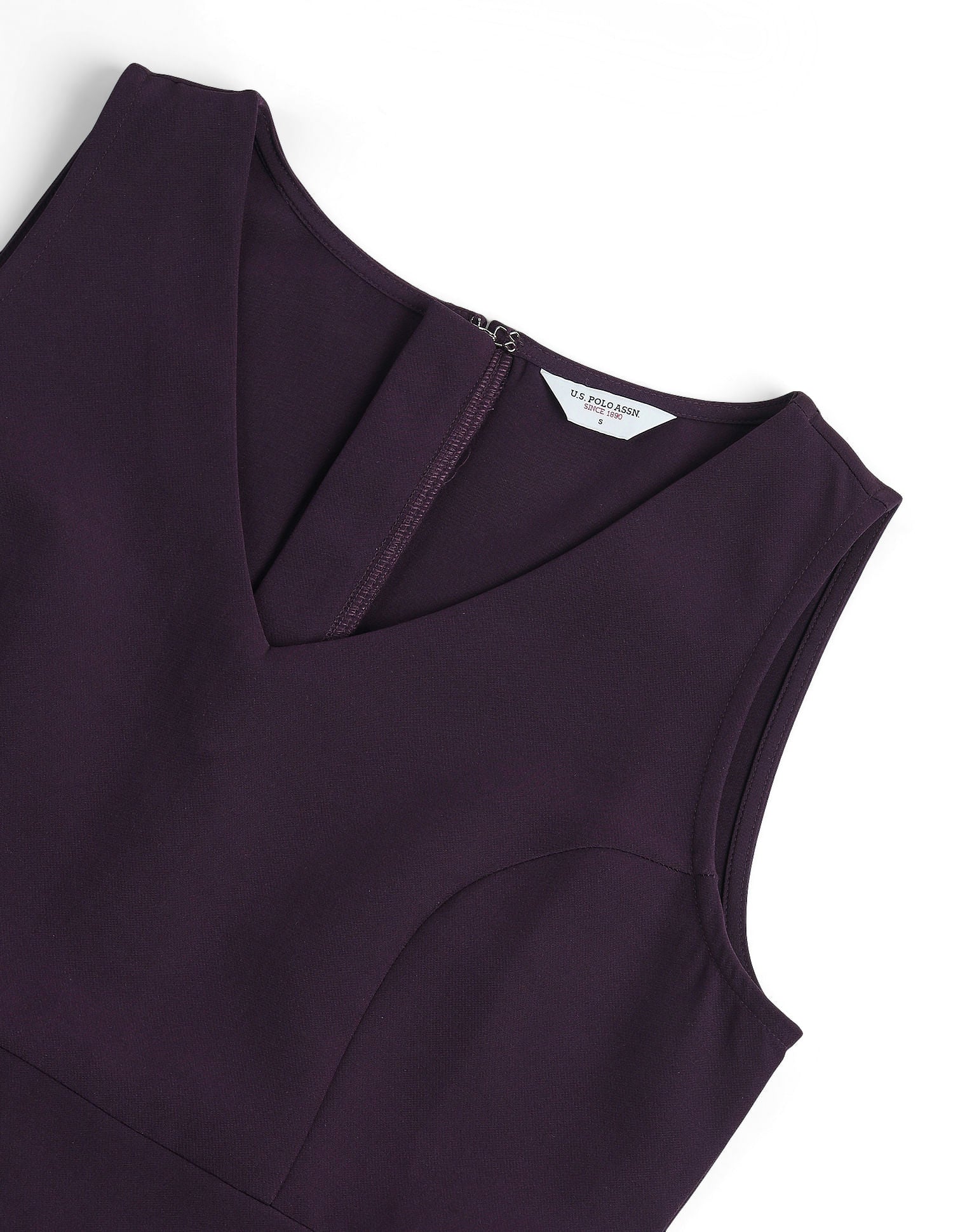 Sleeveless V-Neck Dress Plum - U.S. Polo Assn. India | Large