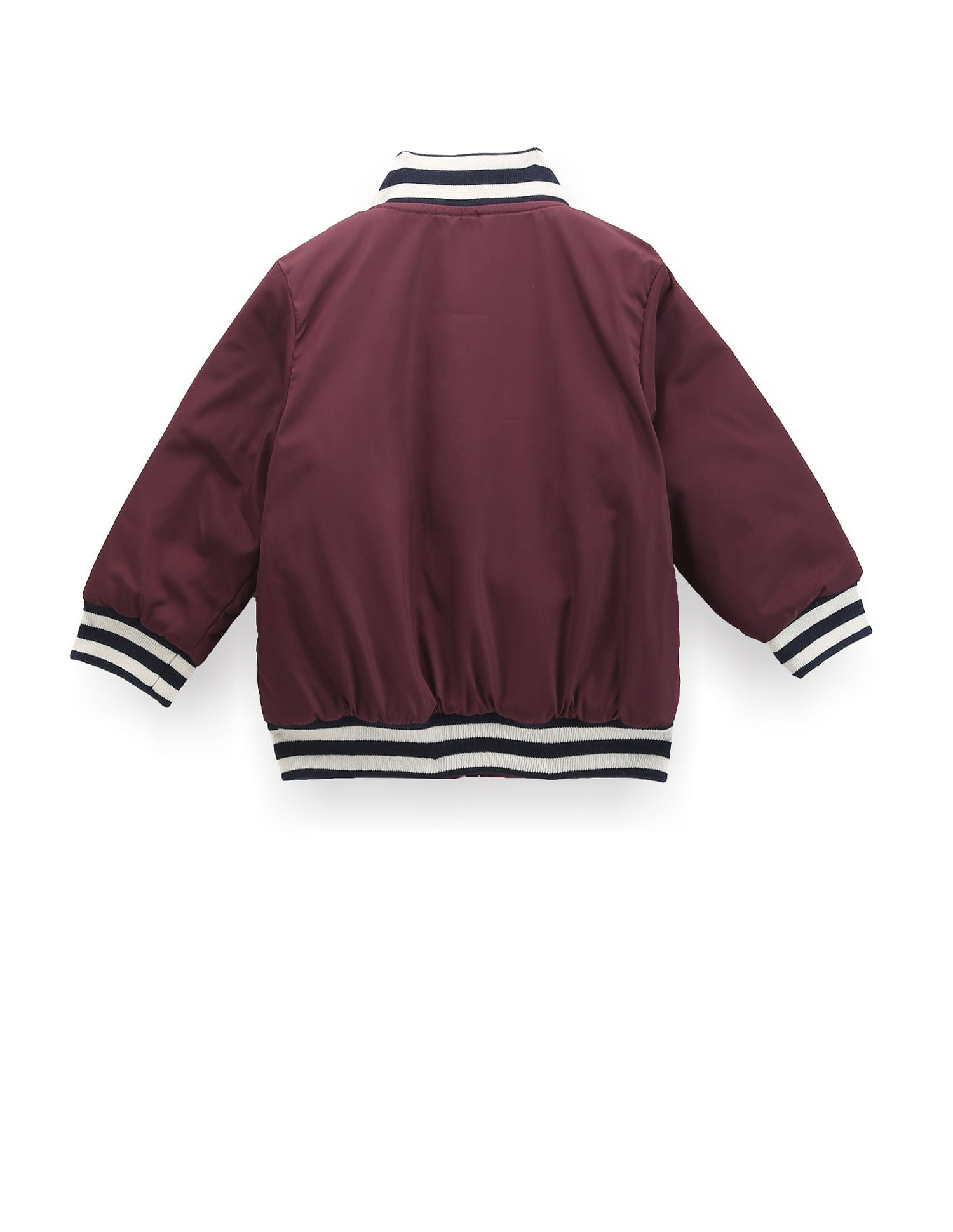 Boys Striped Collar Bomber Jacket Maroon - U.S. POLO ASSN. | Large