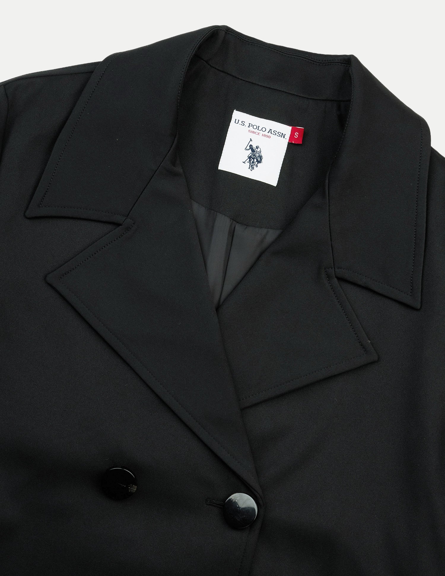 Double Breasted Trench Coat Black - U.S. Polo Assn. India | Large