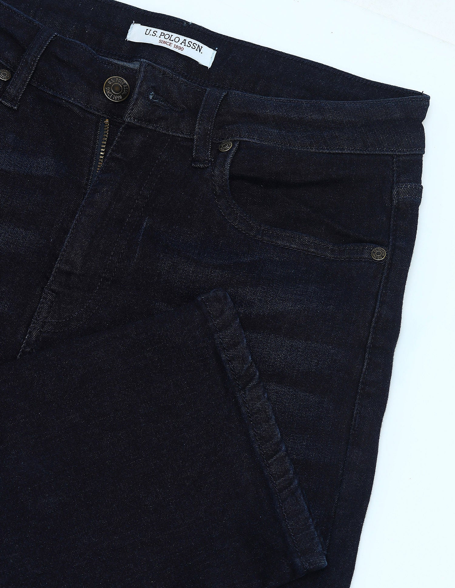 High Rise Straight Fit Jeans Dark Blue - U.S. Polo Assn. India | Large