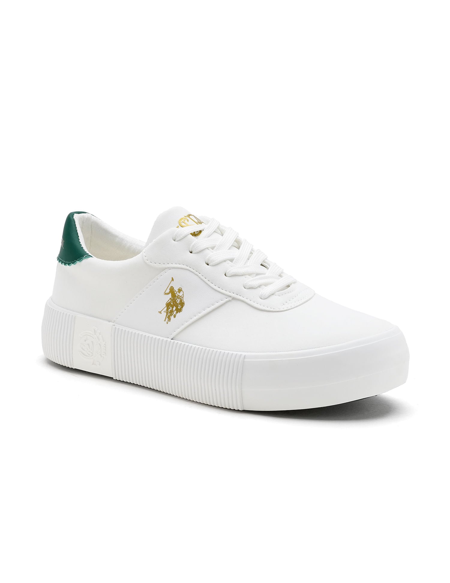U.S. Polo Assn. Women Cordela 3.0 Round Toe Lace-Ups Sneakers Off White - U.S. POLO ASSN. | Large