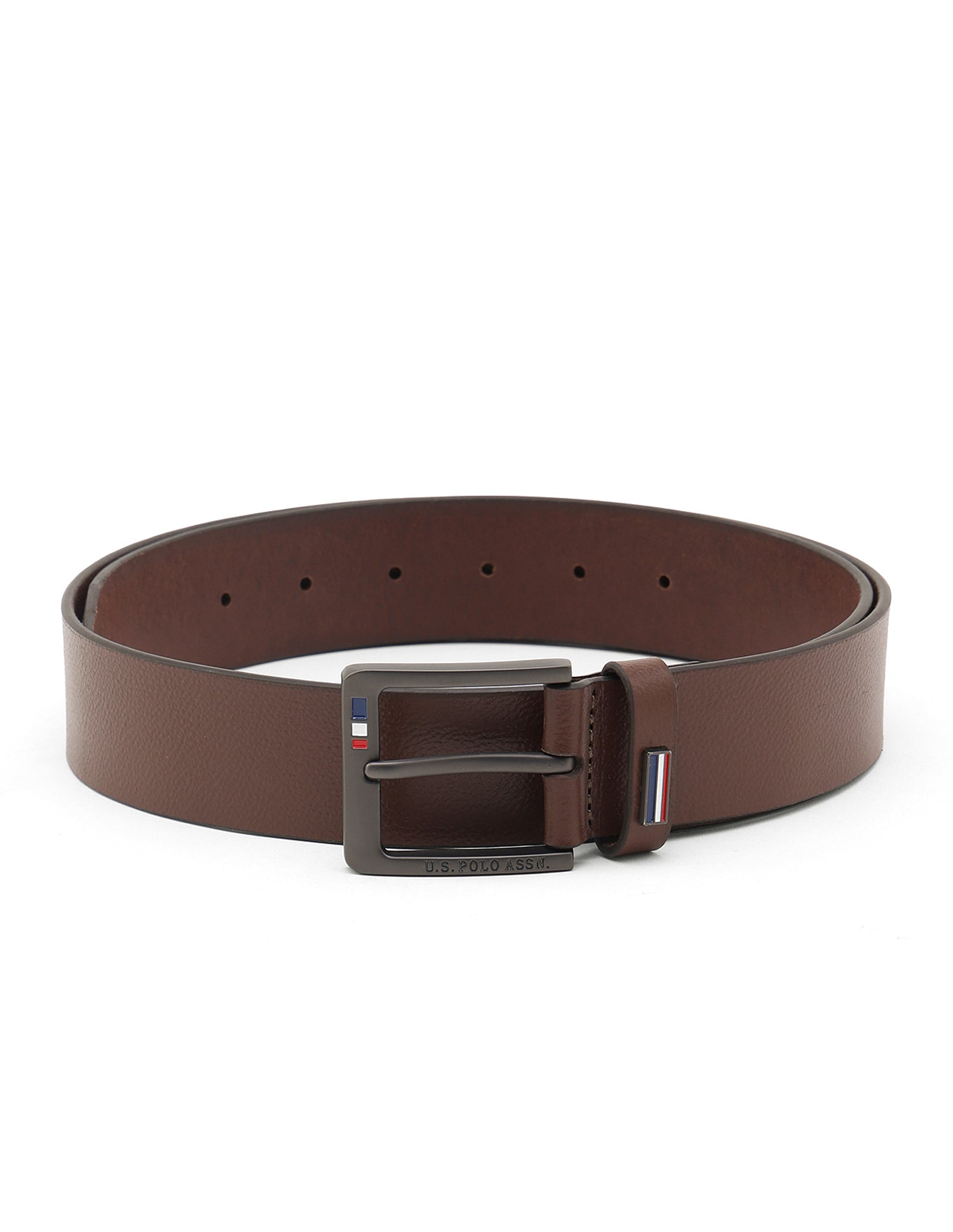 Amos Textured Belt Brown - U.S. Polo Assn. India | Large
