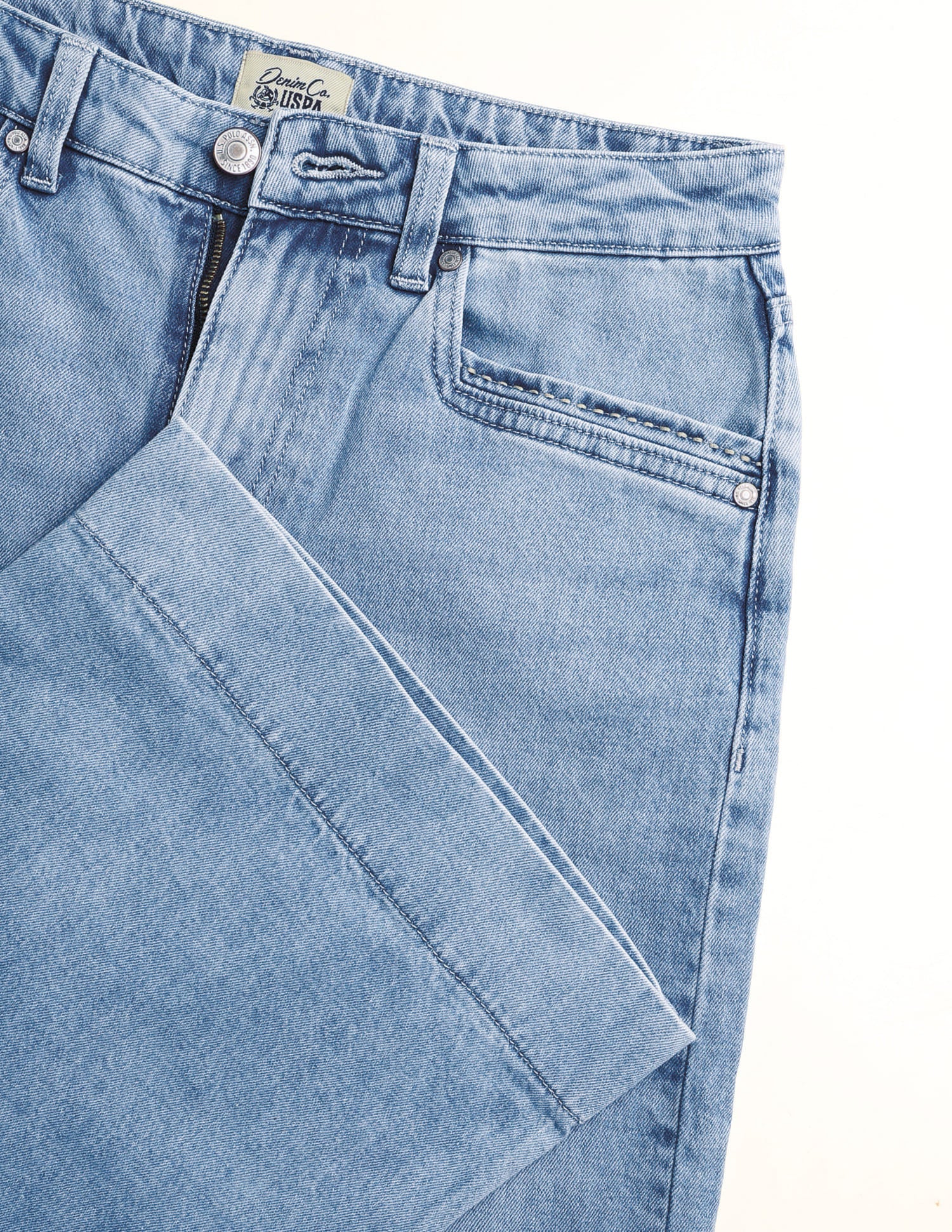 High Rise Wide Leg Fit Jeans Blue - U.S. Polo Assn. India | Large