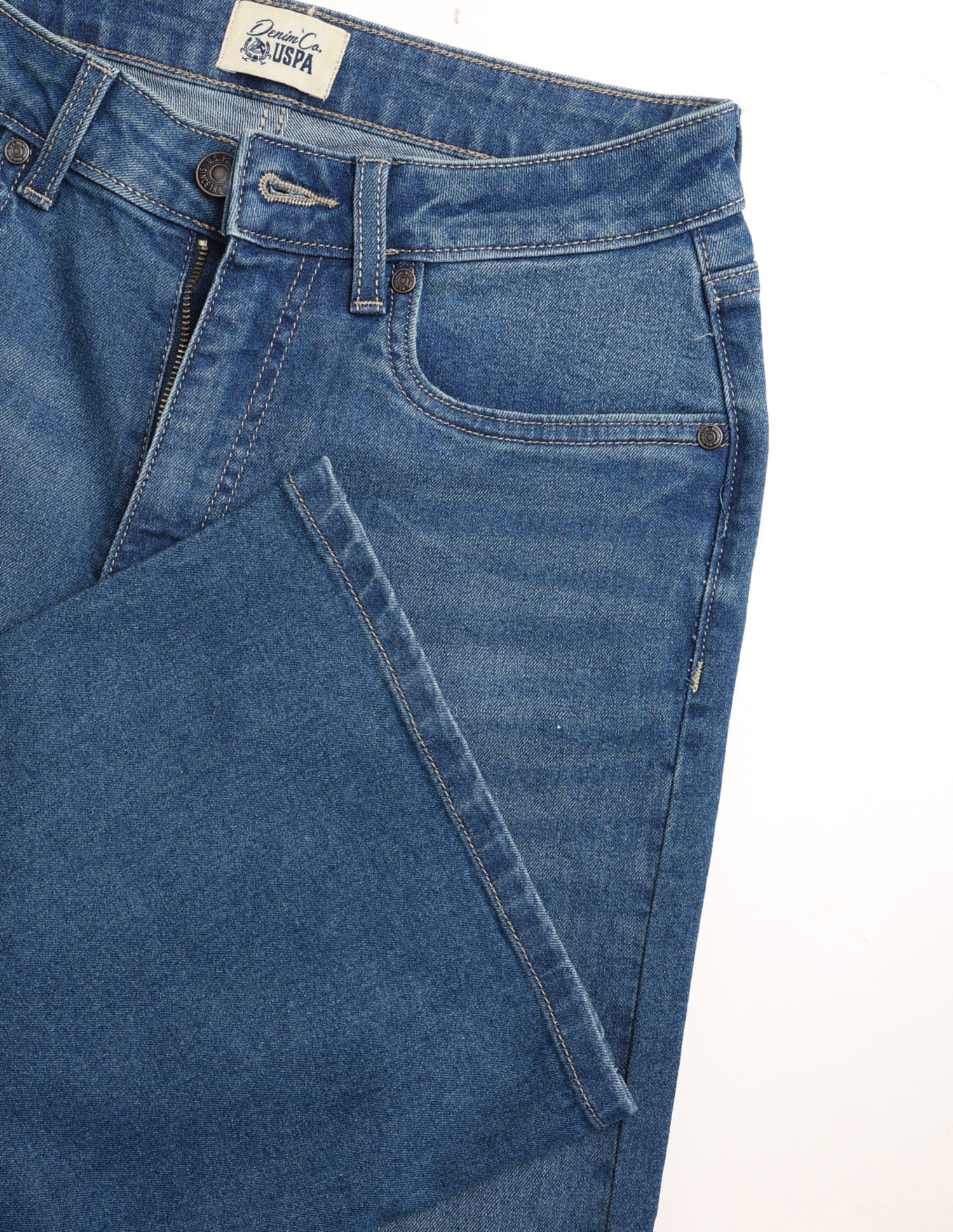 High Rise Wide Leg Fit Jeans Blue - U.S. Polo Assn. India | Large