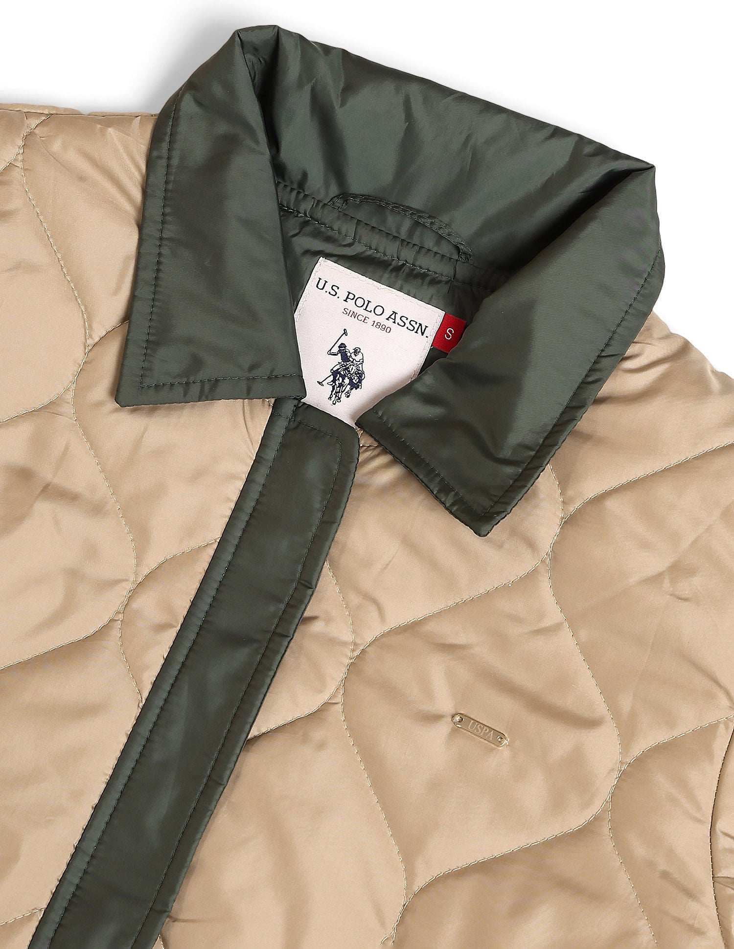 Regular Fit Quilted Jacket Beige - U.S. POLO ASSN. | Large