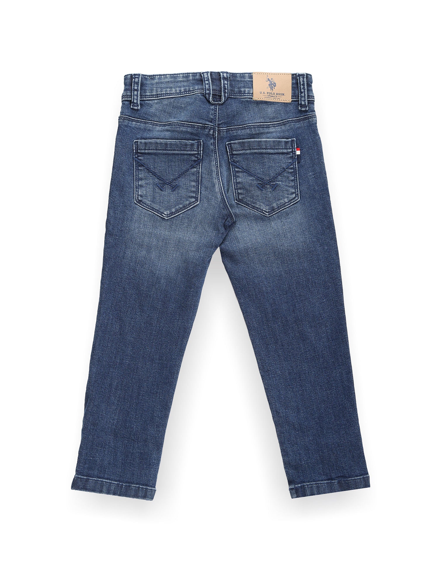Boys Skinny Fit Mid Rise Jeans Blue - U.S. Polo Assn. India | Large
