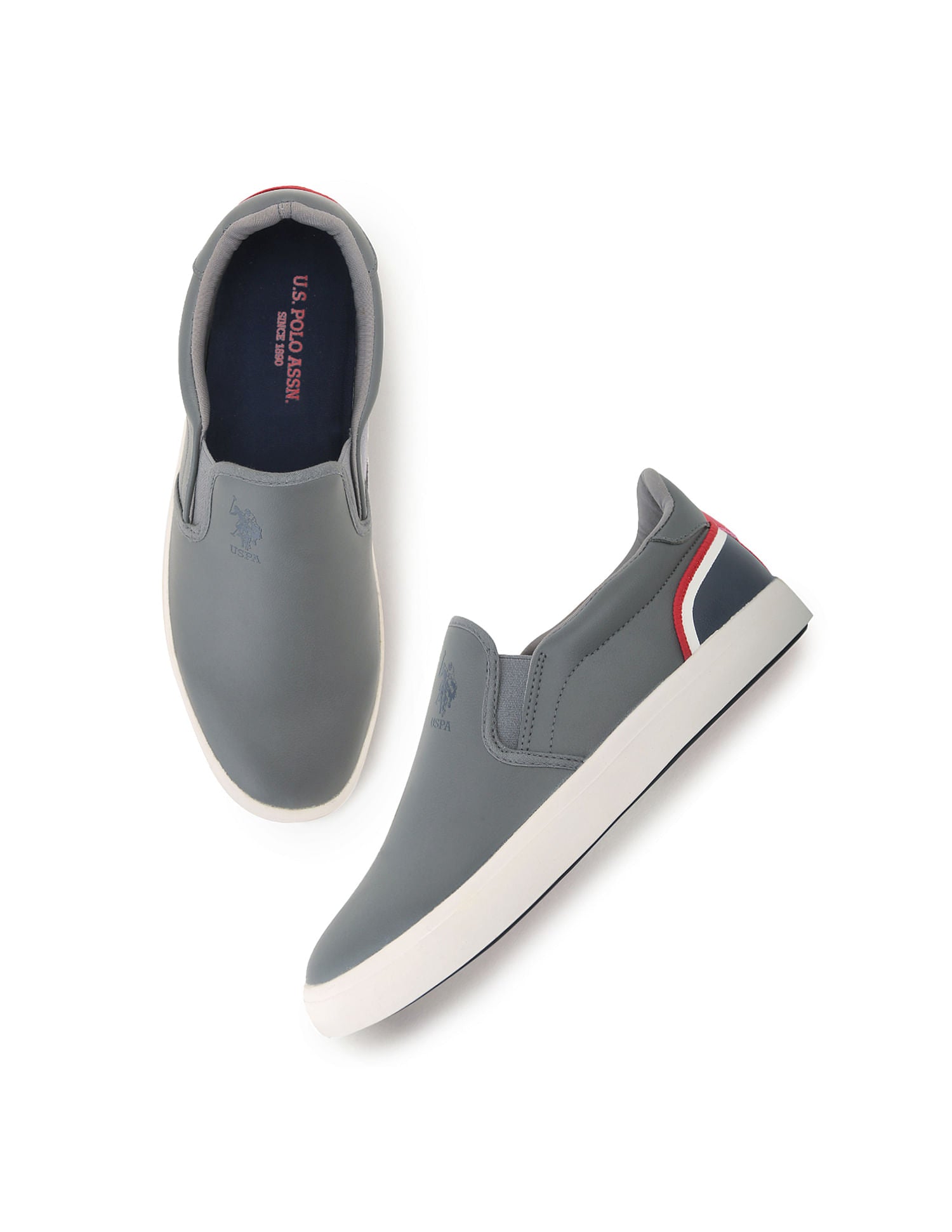 Men Timeo 2.0 Round Toe Sneakers Grey - U.S. POLO ASSN. | Large