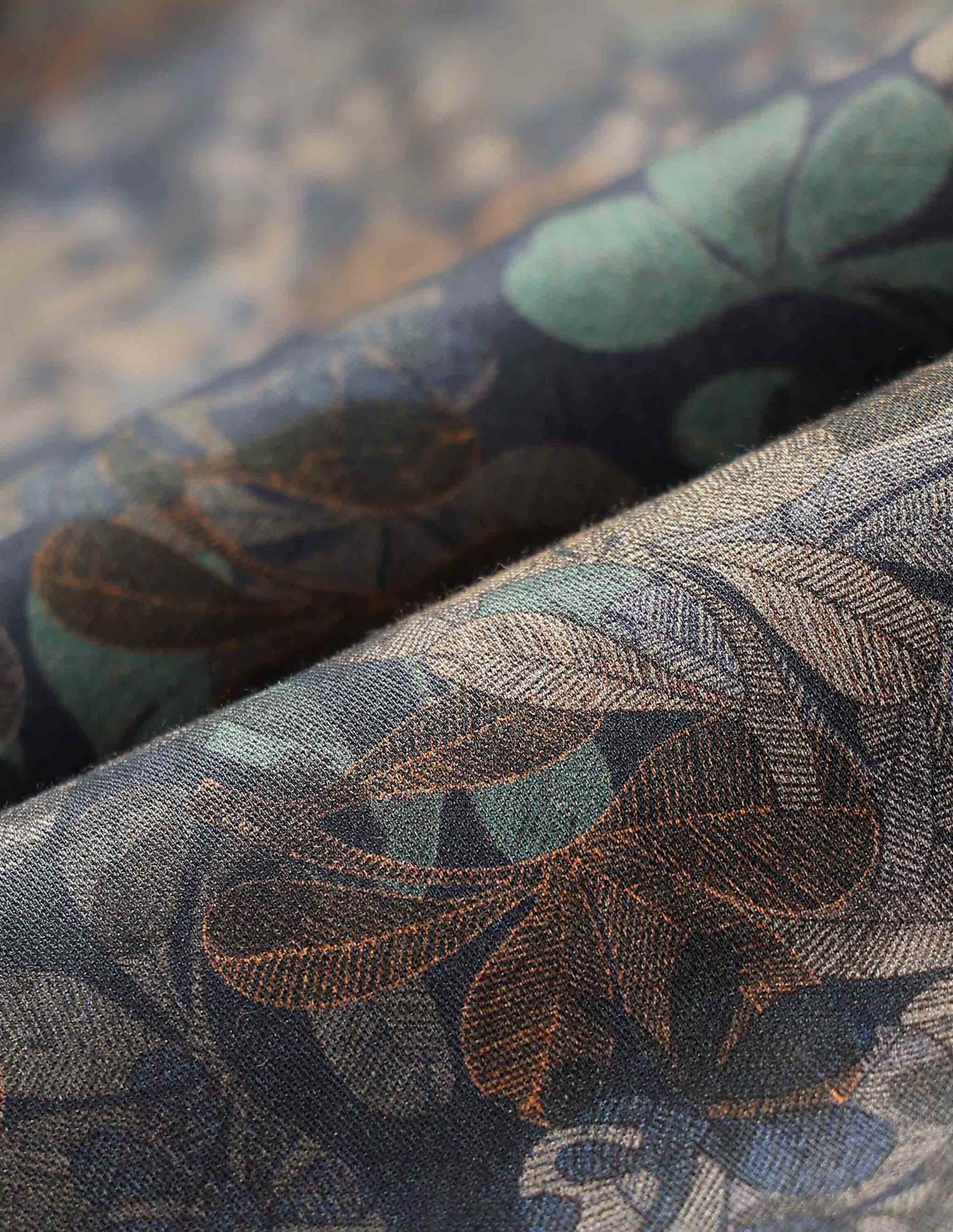 Floral Printed Tailored Fit Shirt Navy - U.S. POLO ASSN. | Large