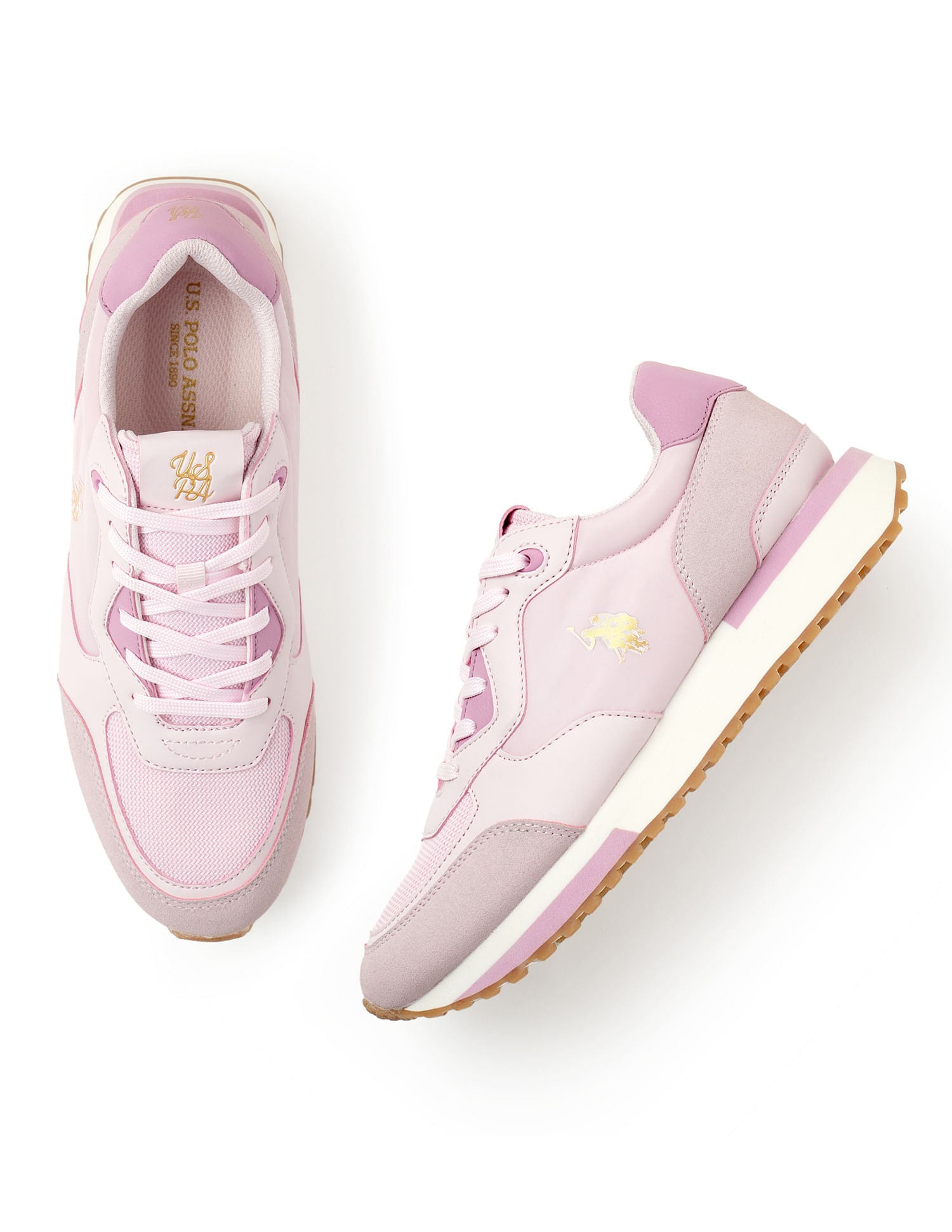 Women Cleo Suede Sneakers Pink - U.S. Polo Assn. India | Large