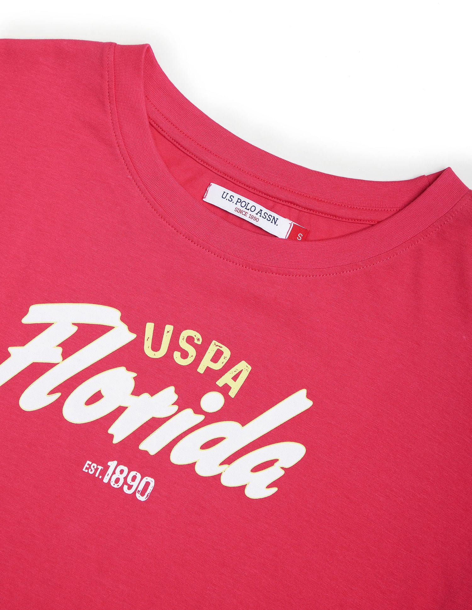 Long Sleeve Brand Print T-Shirt Pink - U.S. POLO ASSN. | Large