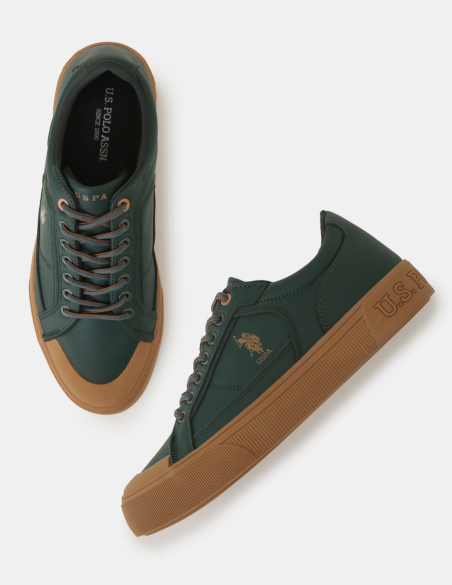 Men Ruben 2.0 Colour Blocked Sneakers Dark Green - U.S. POLO ASSN. | Large