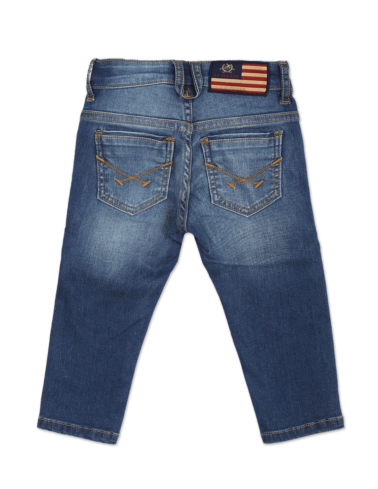 Mid Rise Stone Wash Jeans Blue - U.S. Polo Assn. India | Large