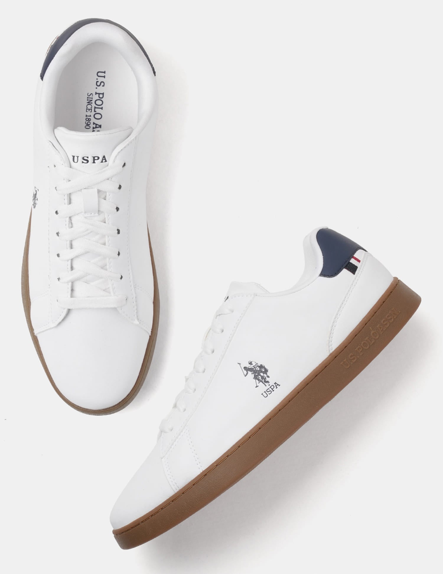 Men Solid Rheede 2.0 Sneakers White - U.S. Polo Assn. India | Large