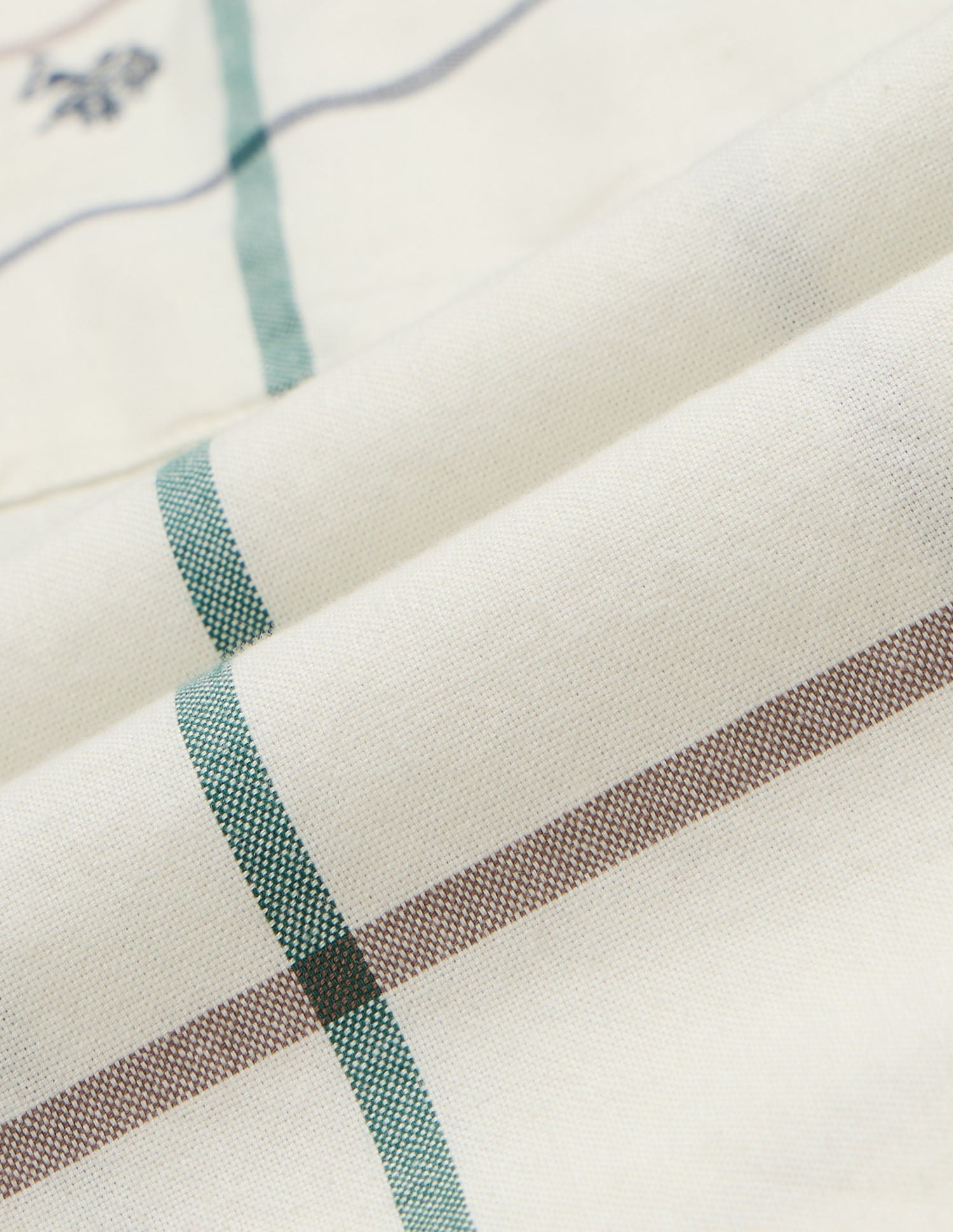 Windowpane Checked Tailored Fit Varsity Shirt Ivory - U.S. POLO ASSN. | Large