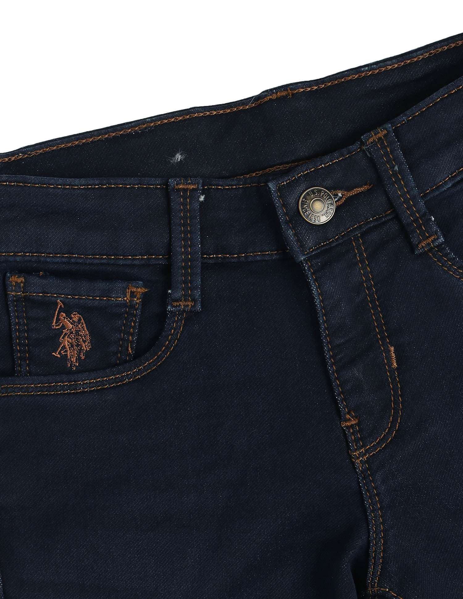 Slim Fit Mid Rise Jeans Dark Blue - U.S. Polo Assn. India | Large