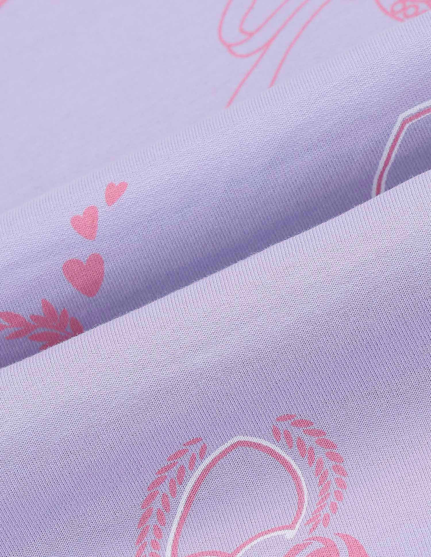 Girls Graphic Printed Regular Fit Sweatshirt Lavender - U.S. POLO ASSN. | Large