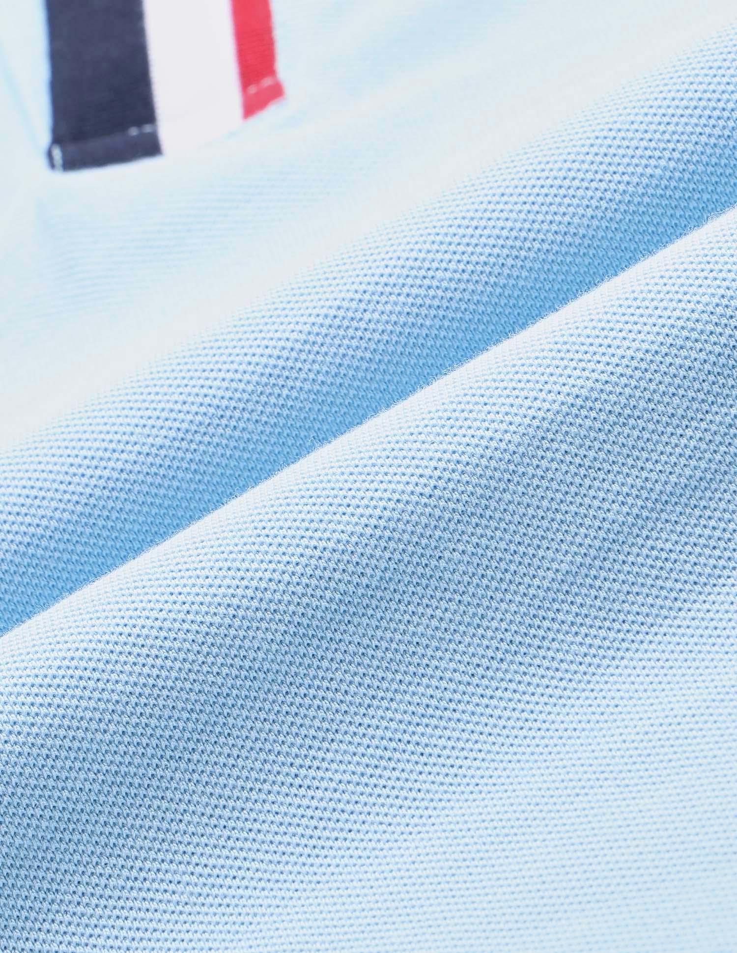 Slim Fit Solid Polo Shirt Light Blue - U.S. Polo Assn. India | Large