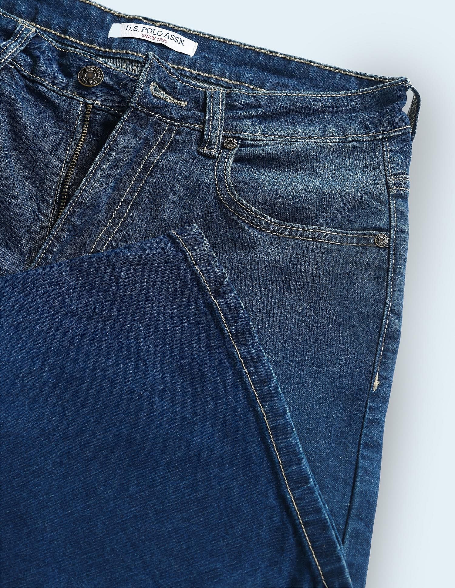 Floor Flared Fit Blue Jeans Blue - U.S. POLO ASSN. | Large