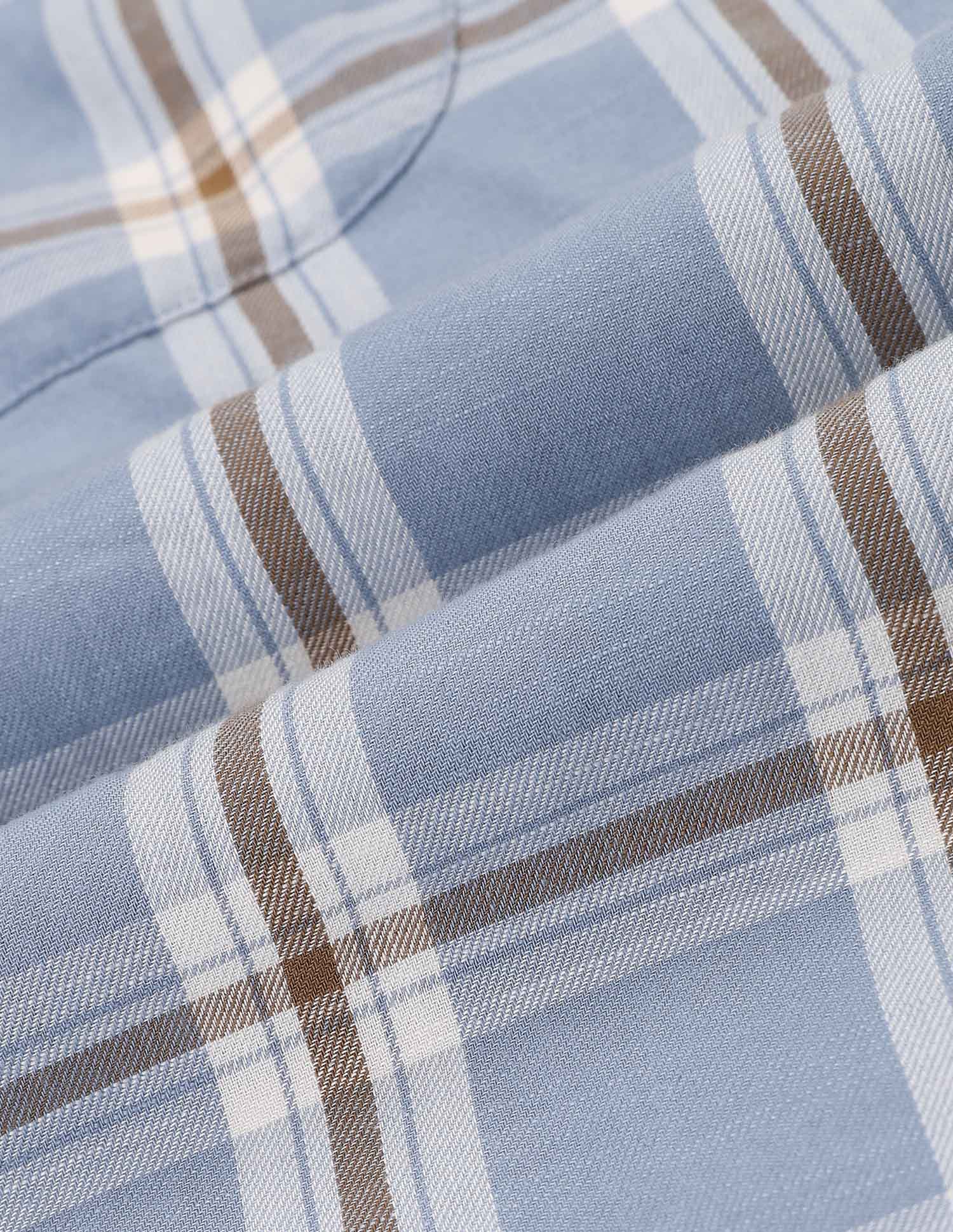 Tartan Checked Regular Fit Shirt Light Blue - U.S. Polo Assn. India | Large