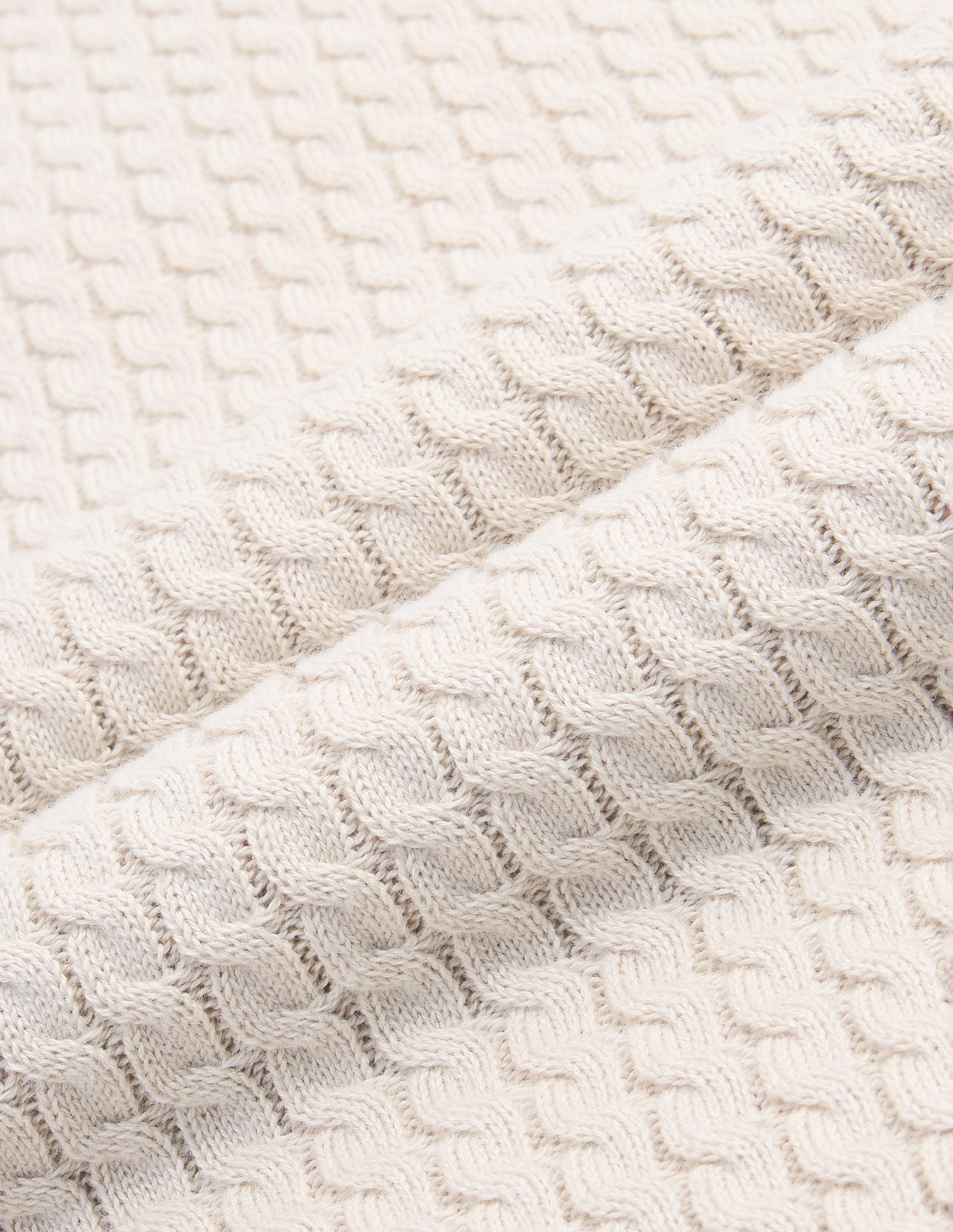 Cable Knit Boxy Fit Top Beige - U.S. Polo Assn. India | Large