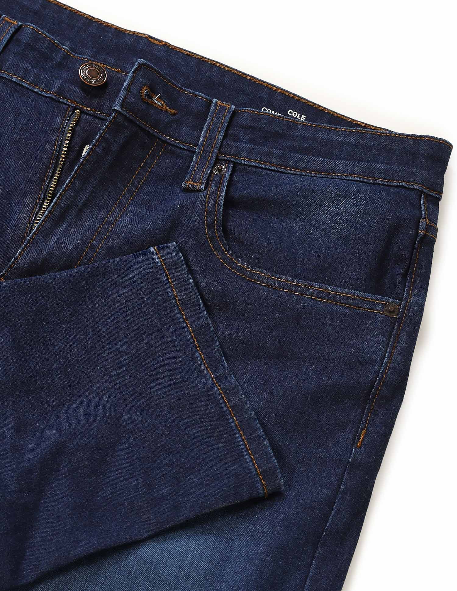 Cole Comfort Cropped Fit Blue Jeans Dark Indigo - U.S. POLO ASSN. | Large