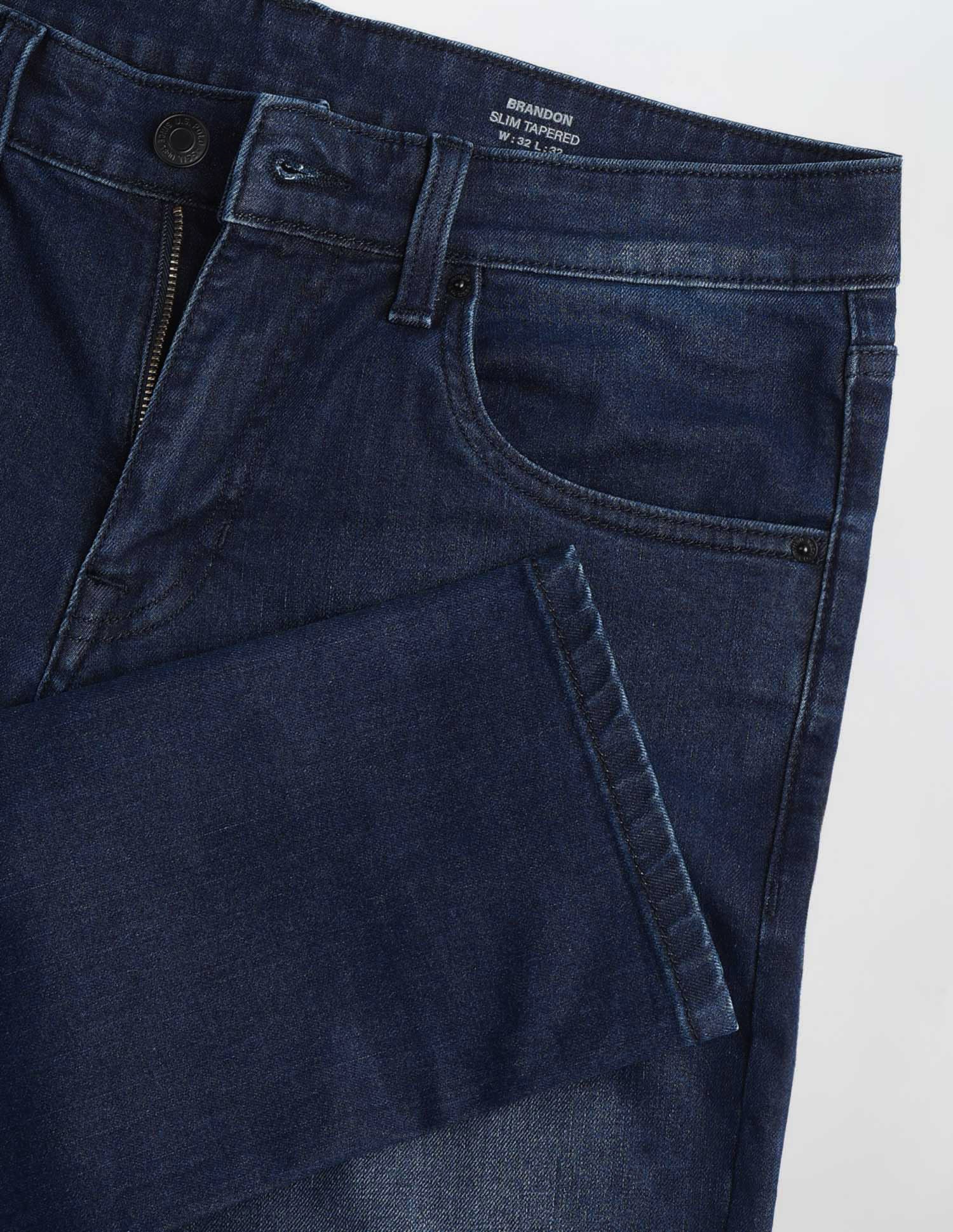 Brandon Slim Tapered Fit Stone Washed Jeans Indigo - U.S. POLO ASSN. | Large