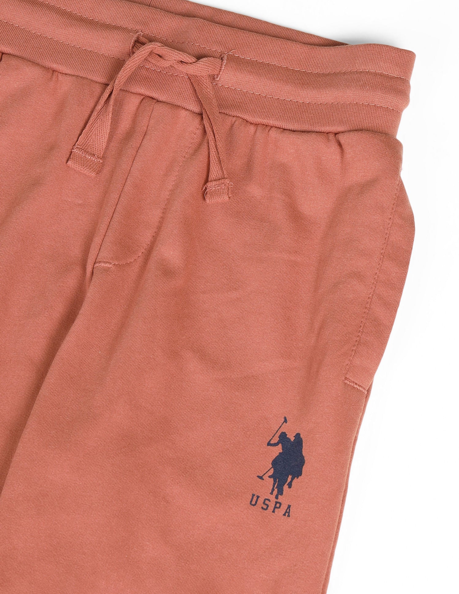 Regular Fit Solid Joggers Medium Orange - U.S. POLO ASSN. | Large