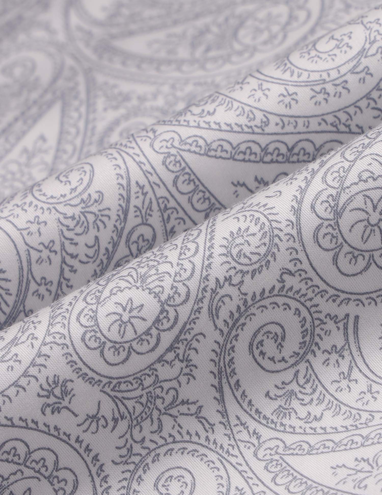 Paisley Printed Satin Shirt White - U.S. Polo Assn. India | Large