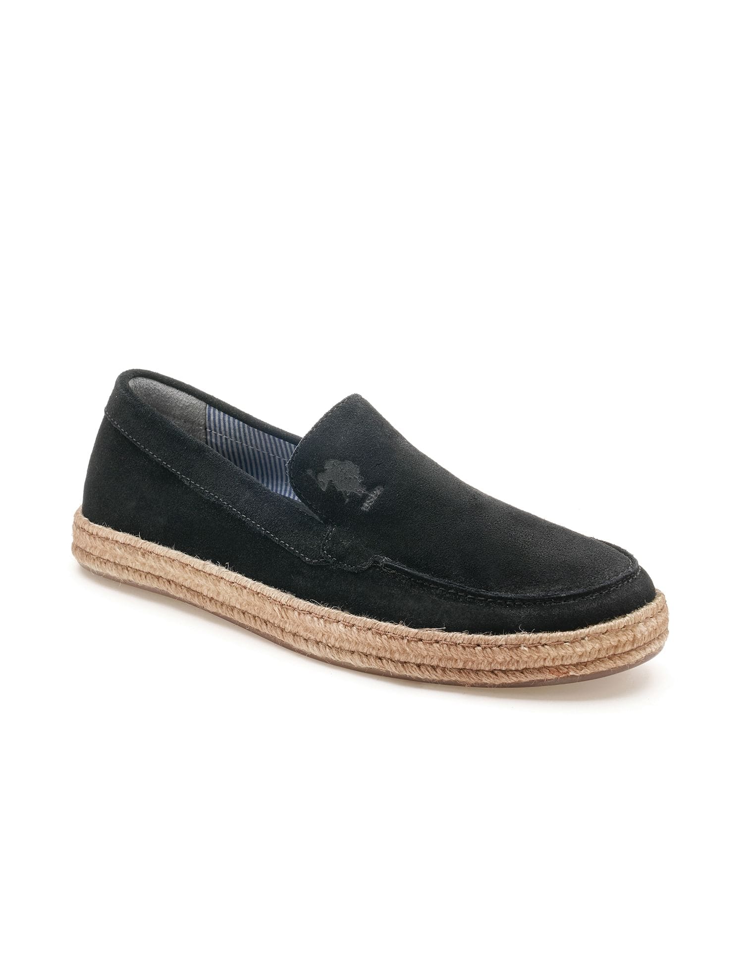 Mens Oudi Suede Slip-On Shoes Black - U.S. Polo Assn. India | Large