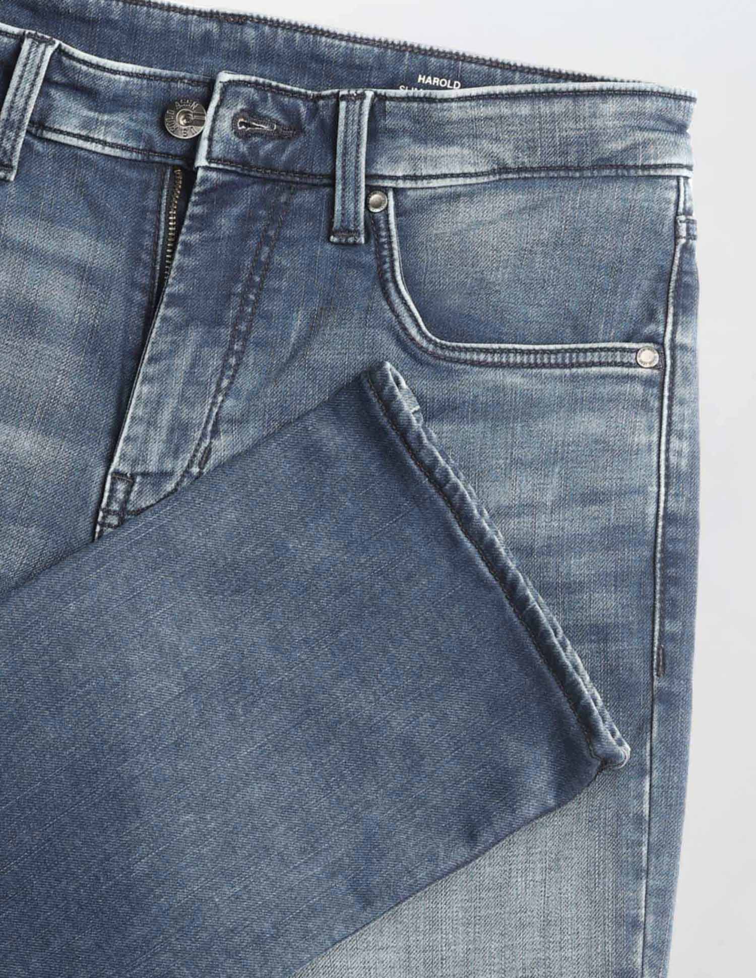 Harold Slim Straight Fit Blue Jeans Mid Wash - U.S. POLO ASSN. | Large