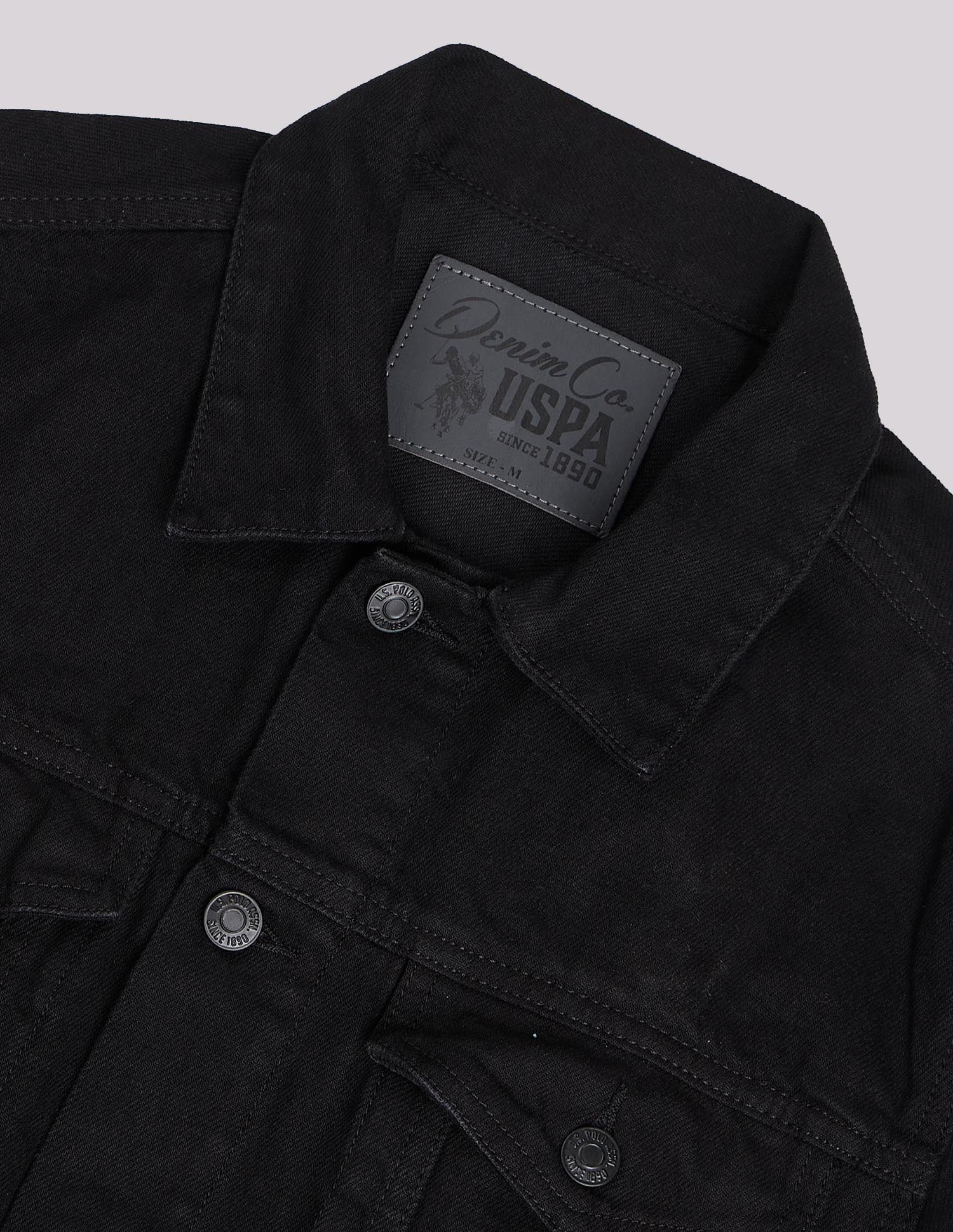 Solid Regular Fit Denim Jacket Dark Wash - U.S. Polo Assn. India | Large