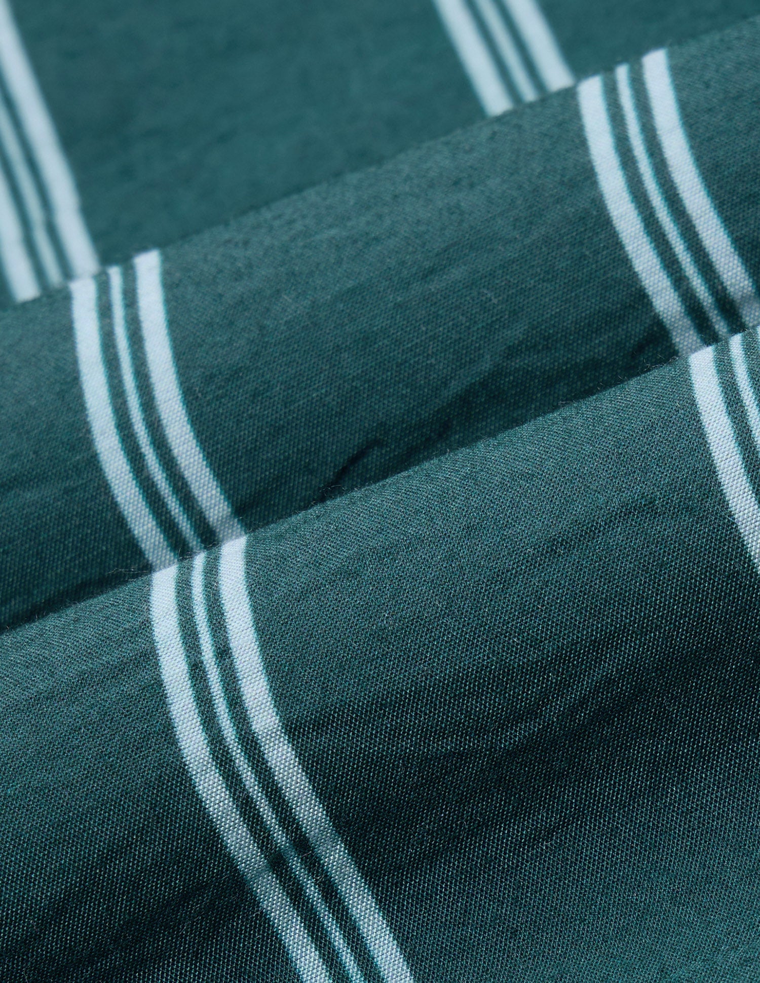 Vertical Striped Boxy Fit Shirt Green - U.S. Polo Assn. India | Large