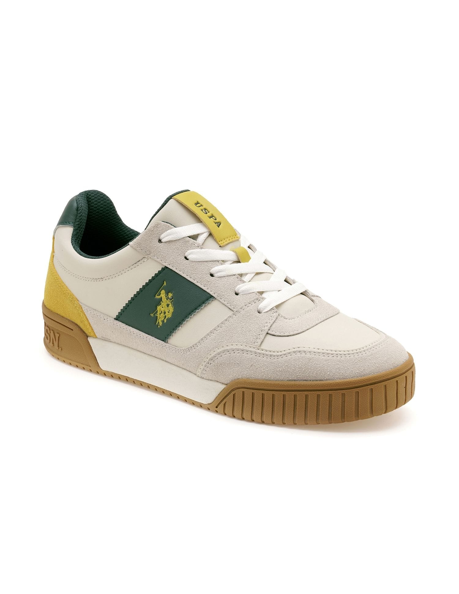 Rever 2.0 Colourblocked Suede Sneakers Off white - U.S. Polo Assn. India | Large