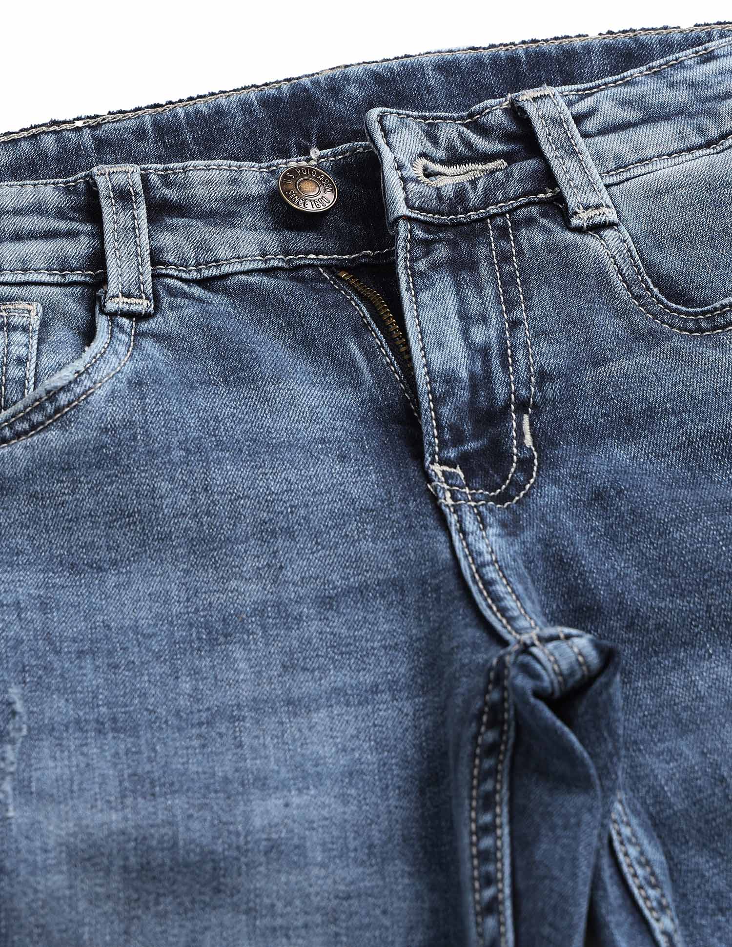 Boys Whiskered Relaxed Fit Jeans Light Blue - U.S. POLO ASSN. | Large