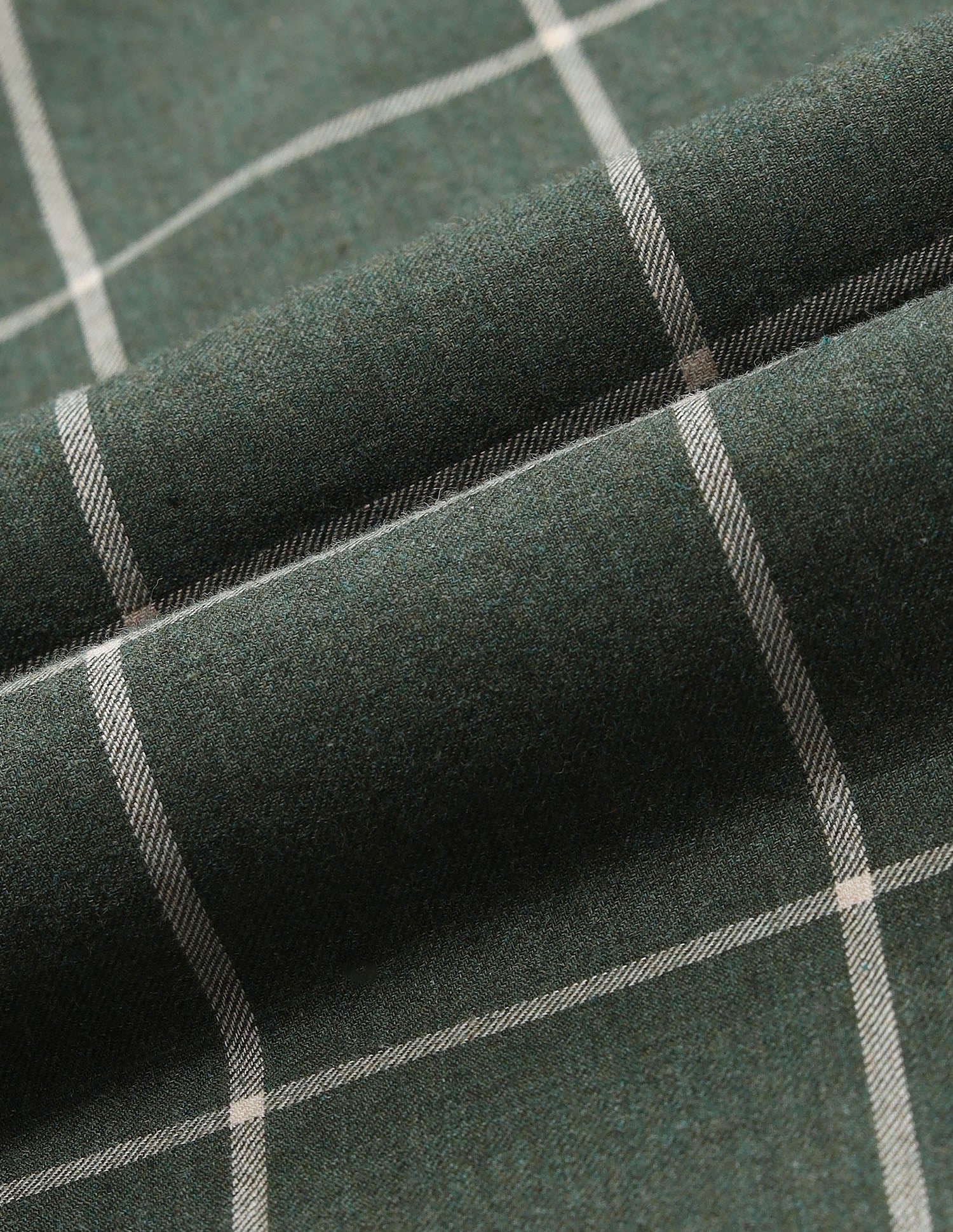Windowpane Checked Tailored Fit Shirt Olive - U.S. Polo Assn. India | Large
